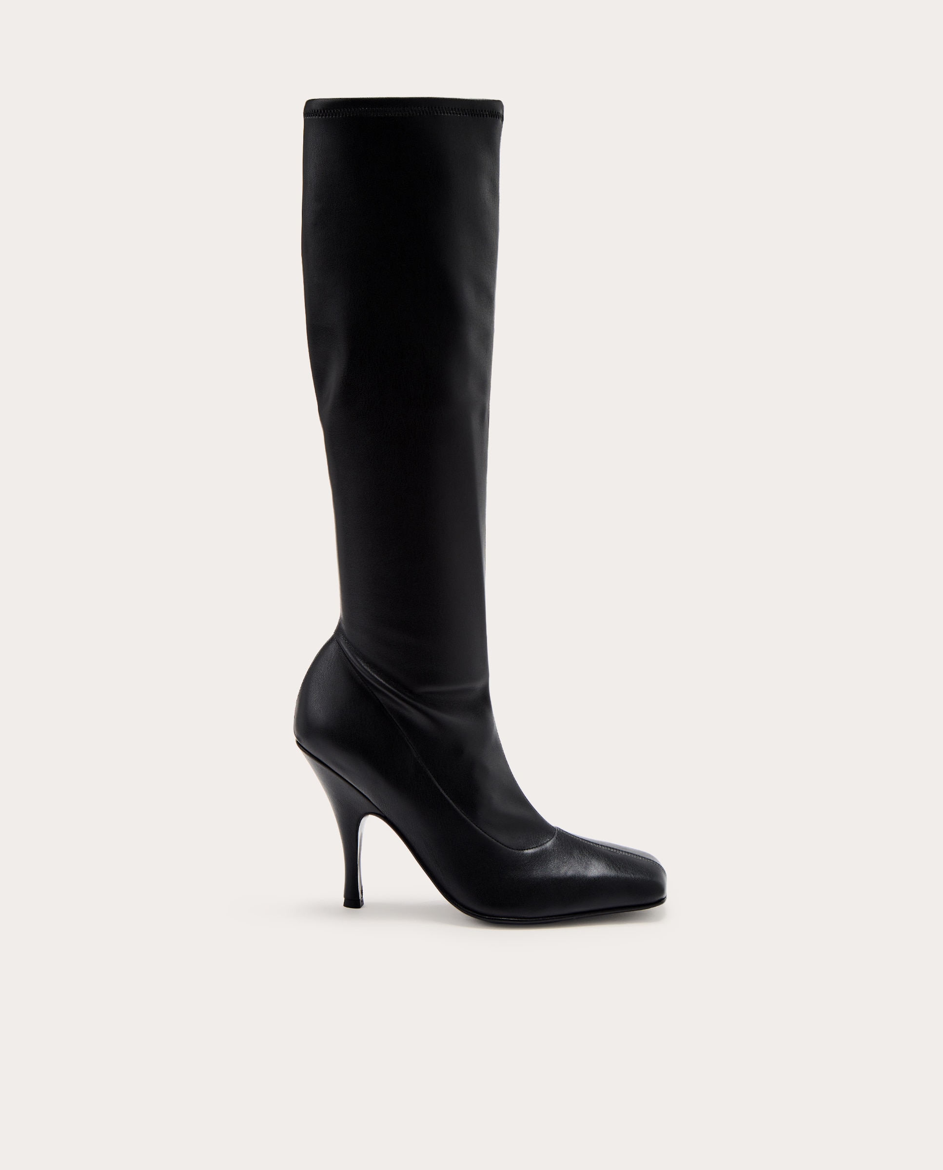 Imagen 1 de Botas altas Lolita de piel sintética Negro
