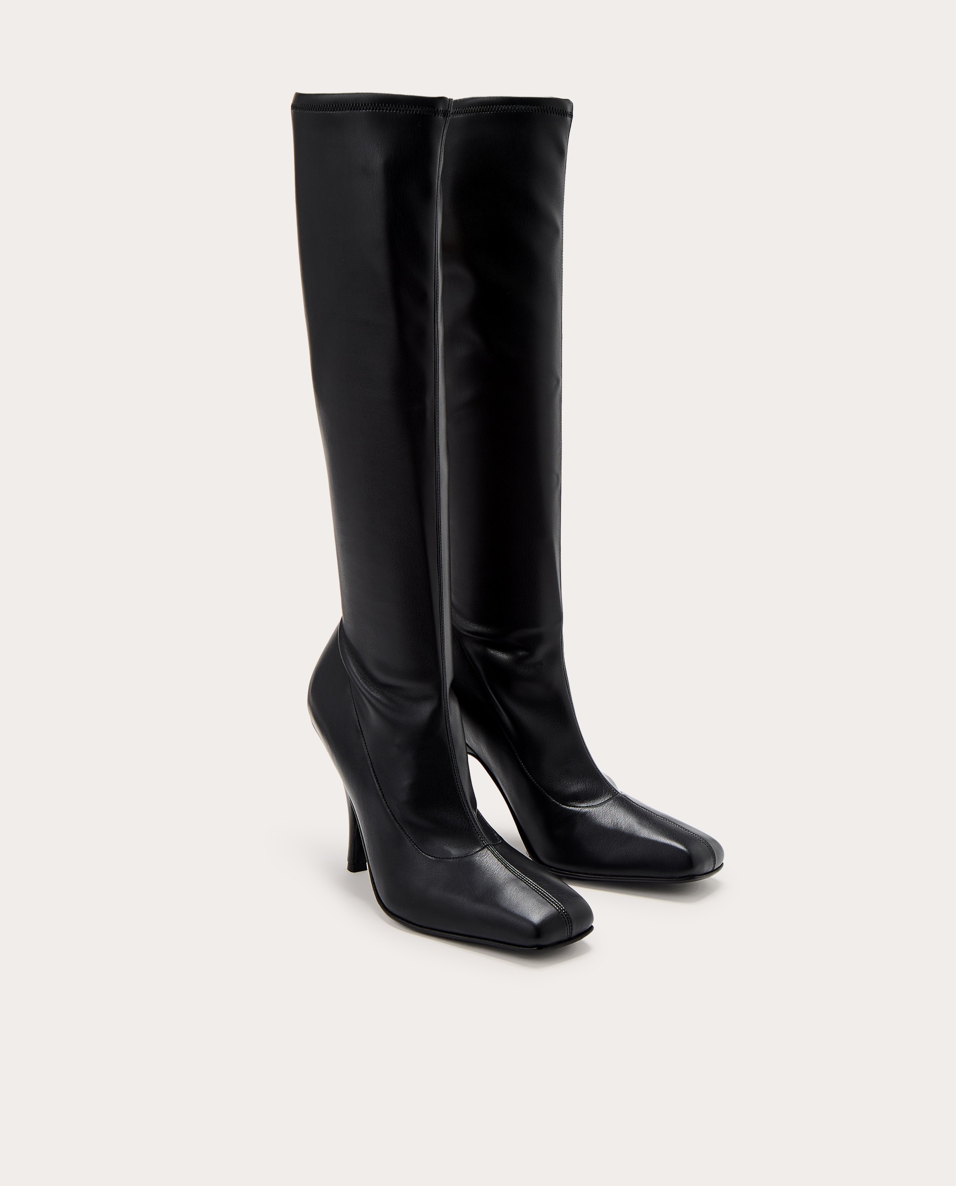 Imagen 2 de Botas altas Lolita de piel sintética - Negro Negro