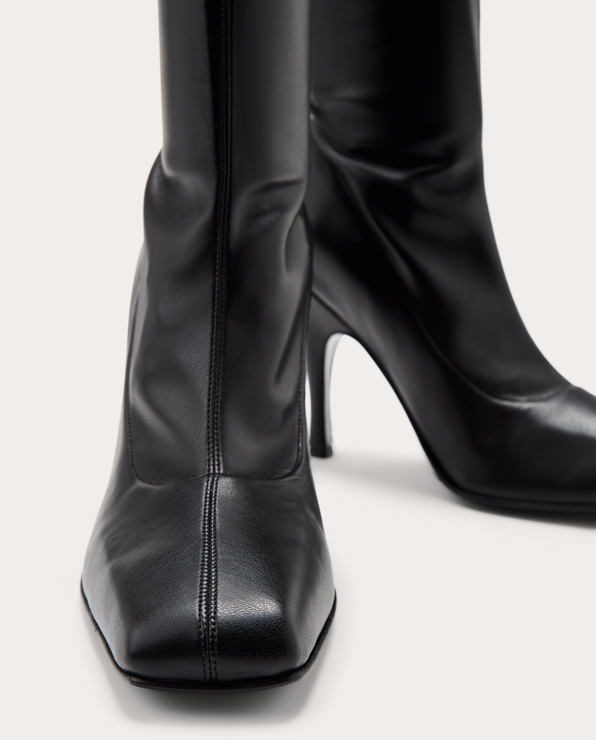 Imagen 5 de Botas altas Lolita de piel sintética - Negro Negro