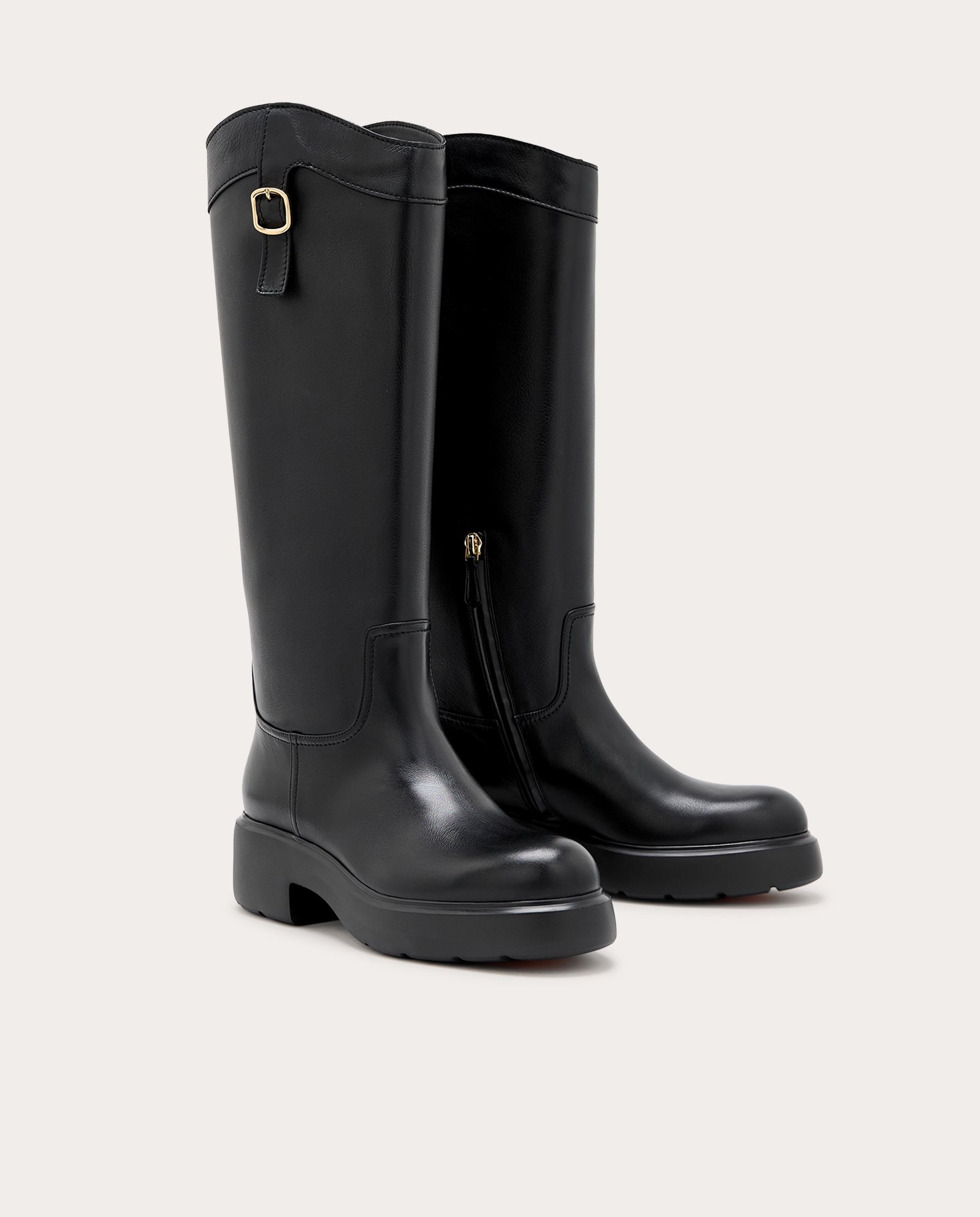 Botín Easy Bubble de piel - Negro Negro-2