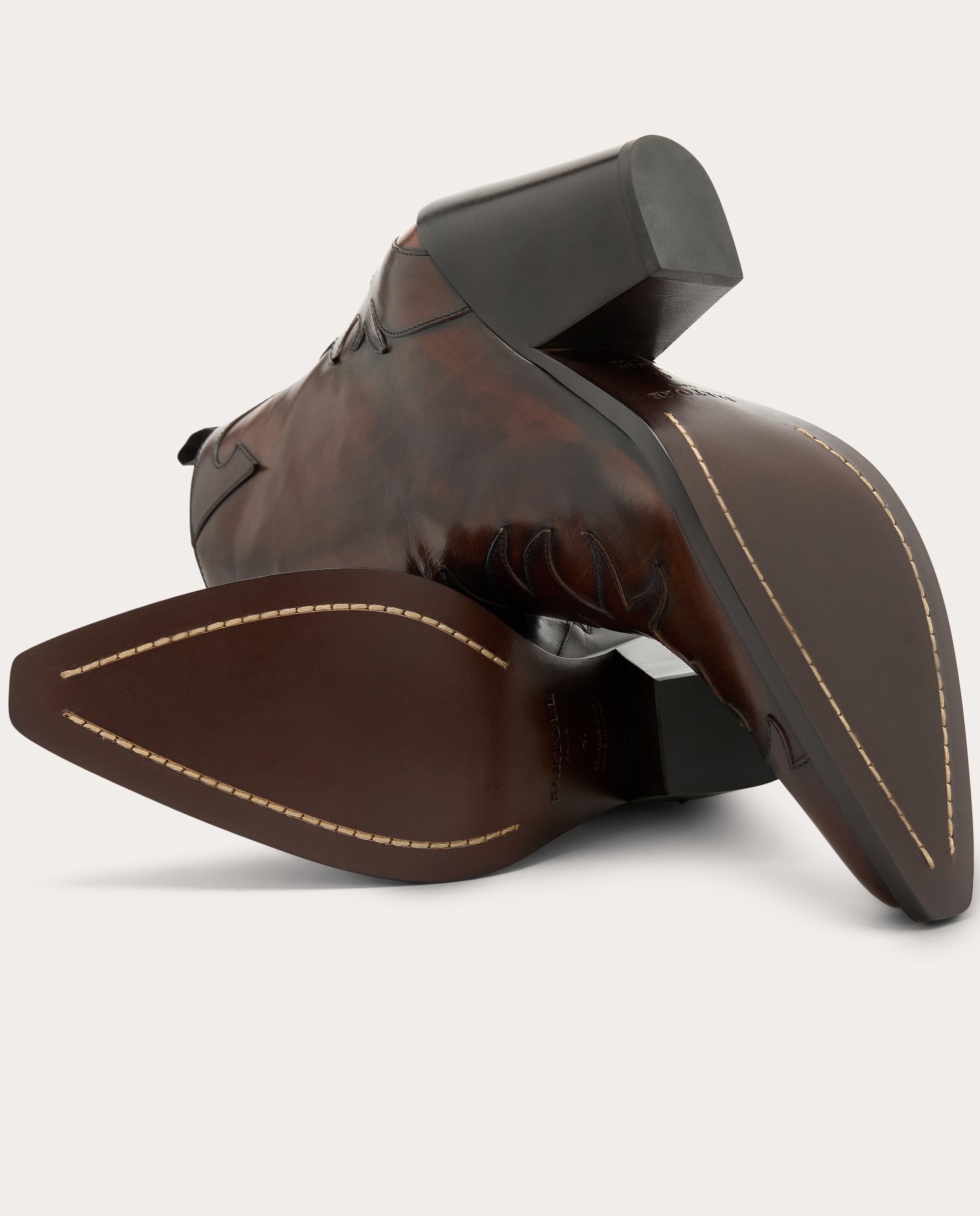 Botins em Pele Castanho-5