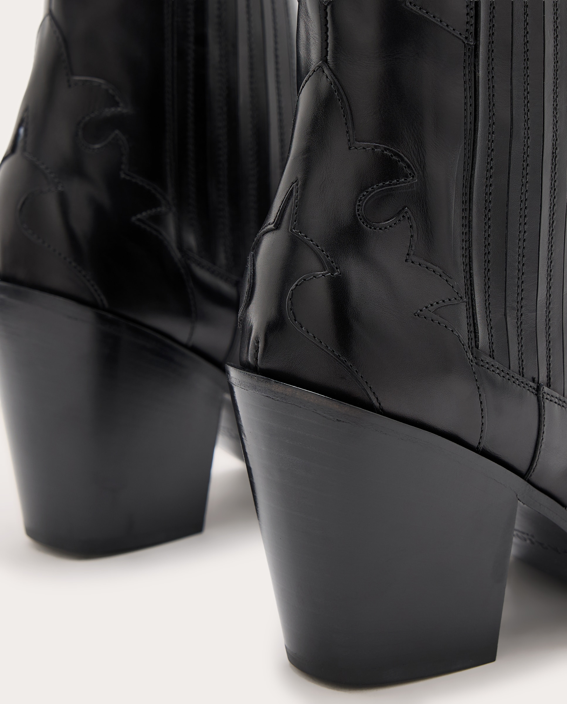 Botines cowboy de ante - Negro Negro-3