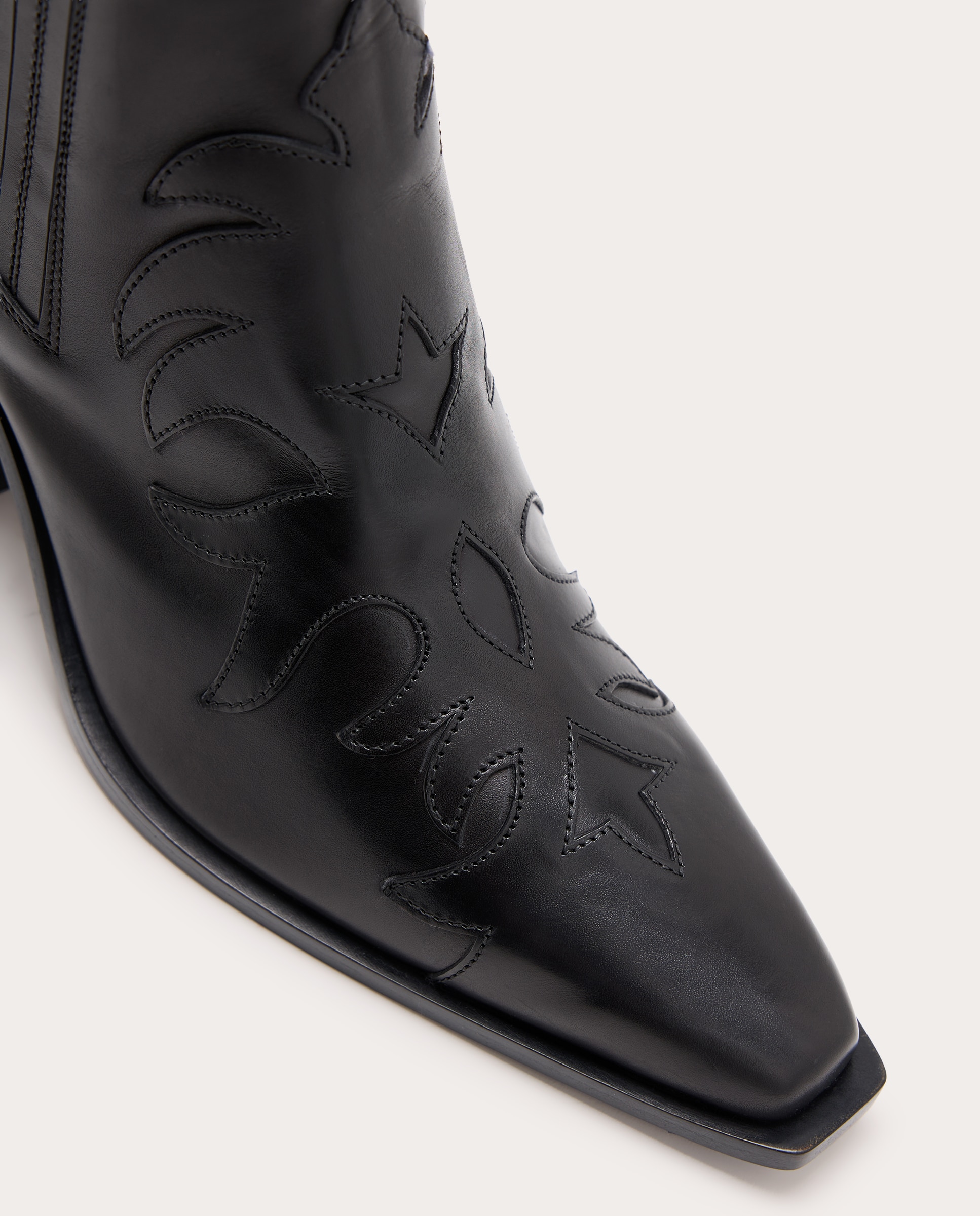 Botines cowboy de ante - Negro Negro-5