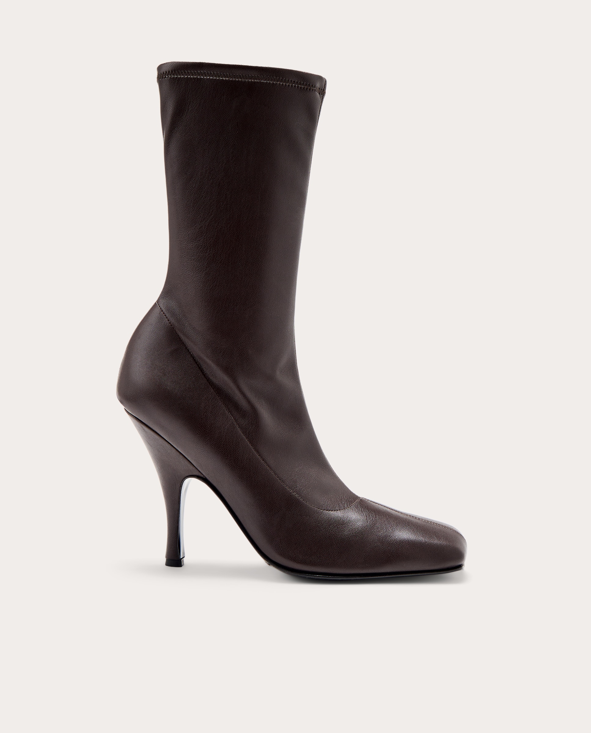Imagen 1 de Botas altas Lolita de piel sintética Marrón