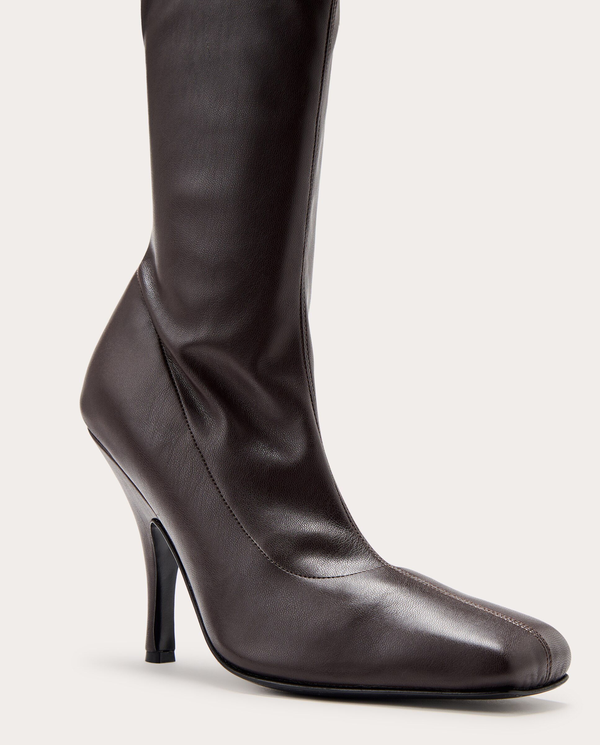 Imagen 4 de Botas altas Lolita de piel sintética - Marrón Marrón