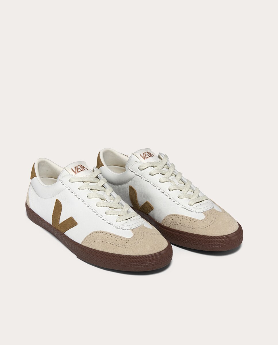 Zapatillas Volley Caramel de piel - Marrón Marrón-2