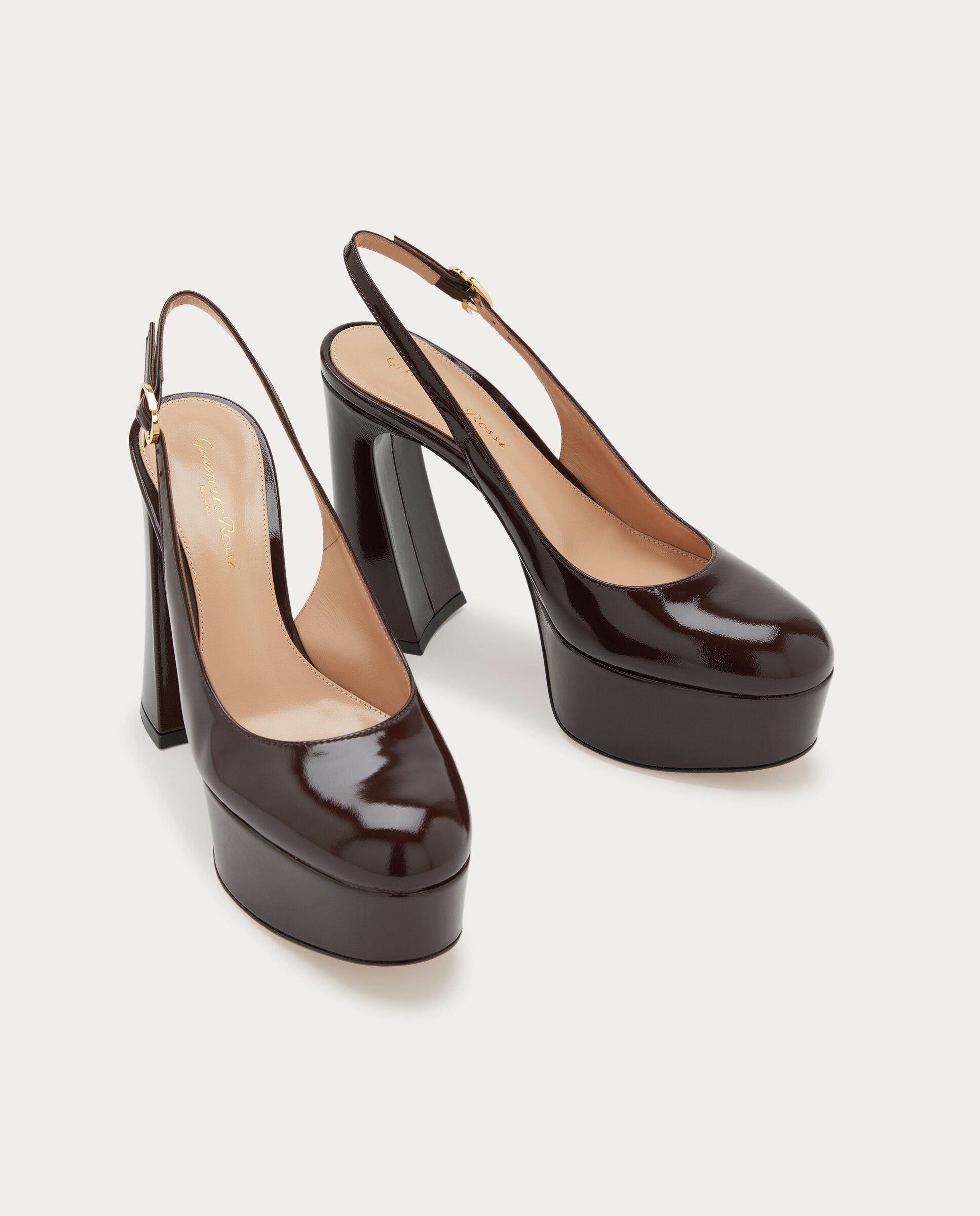 Zapatos de tacón Bessie de charol - Negro Negro-2