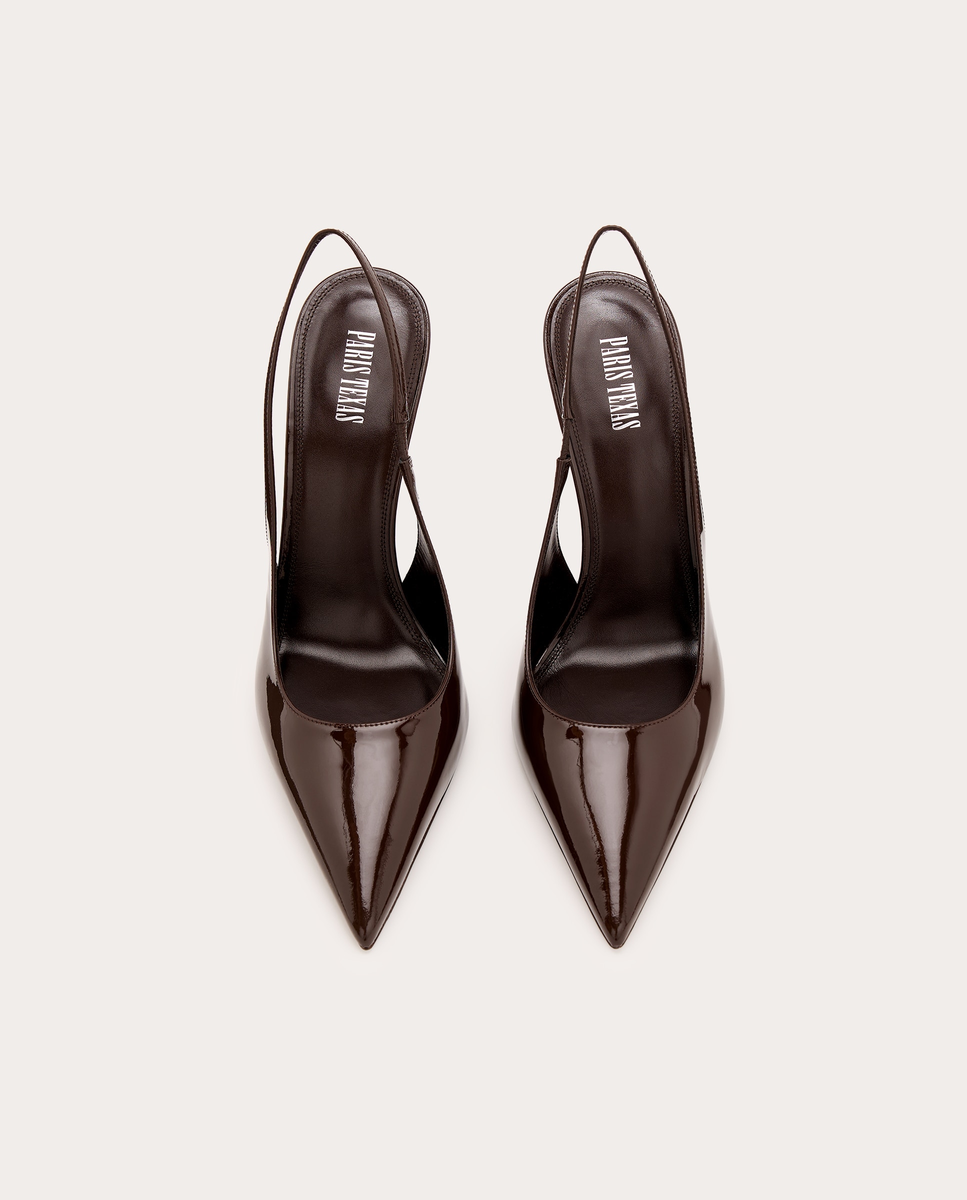 Slingbacks Lidia de charol - Marrón Marrón-4