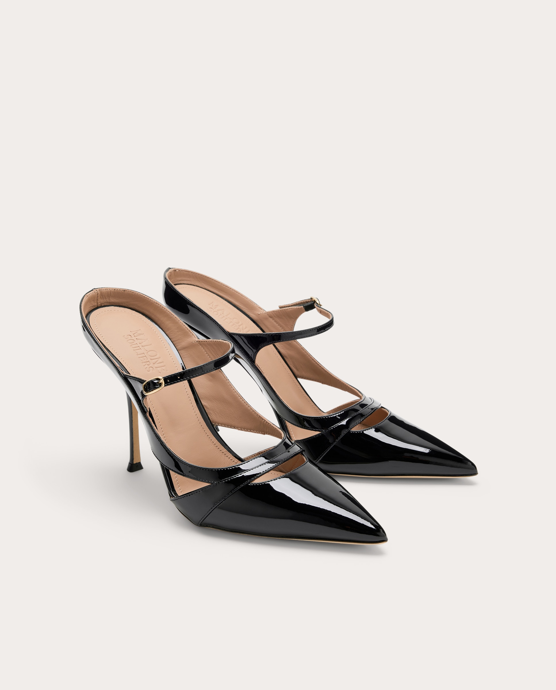 Mule Patty 90 de charol - Negro Negro-2