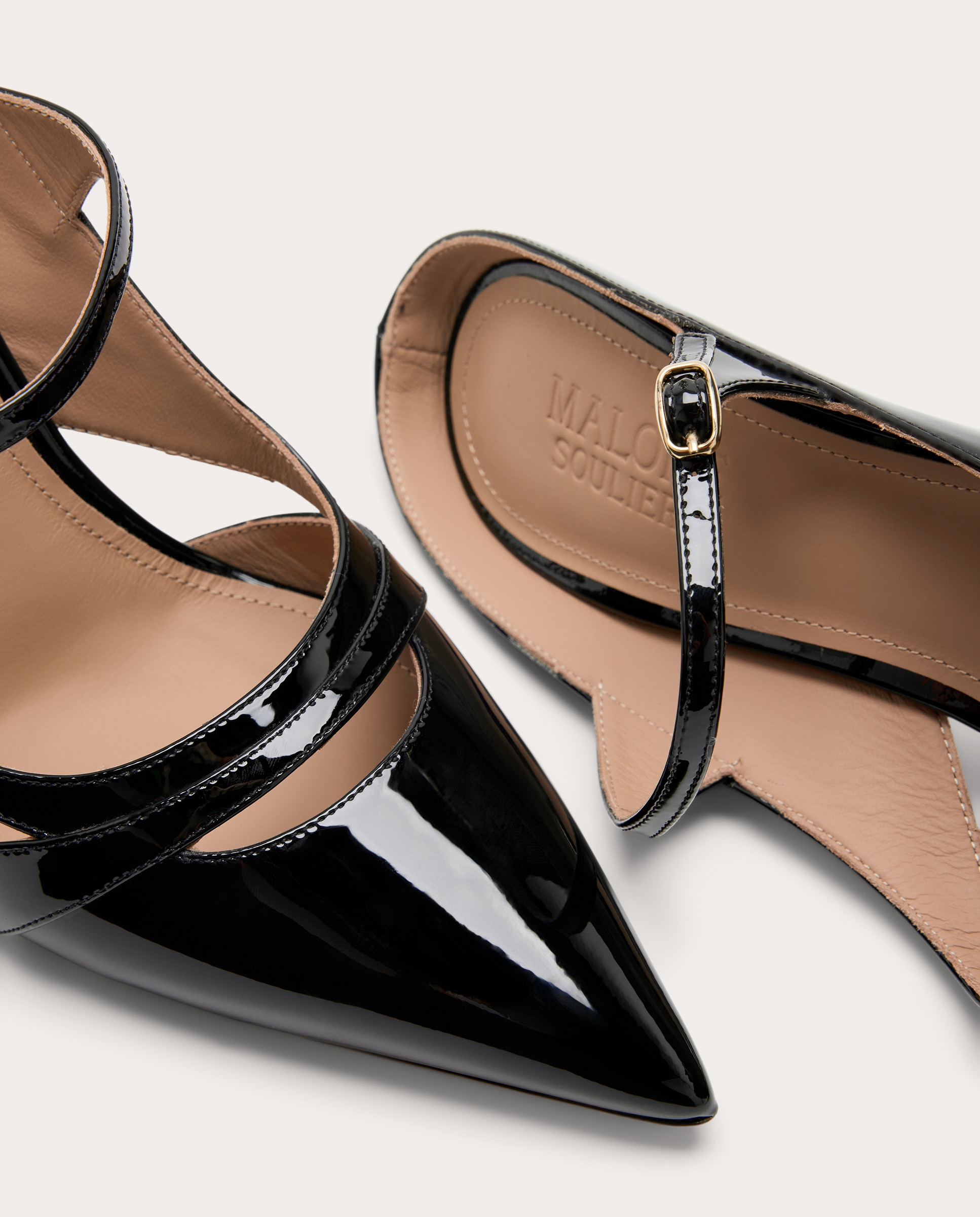 Mule Patty 90 de charol - Negro Negro-5