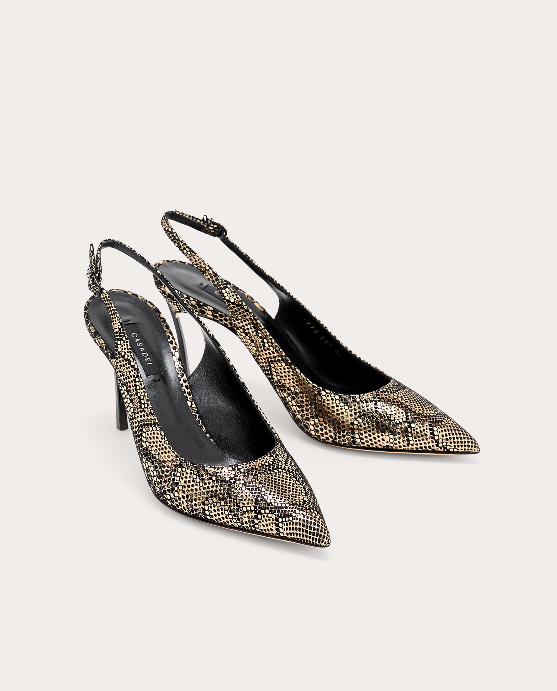 Zapatos destalonados Blade de piel - Oro Oro-2