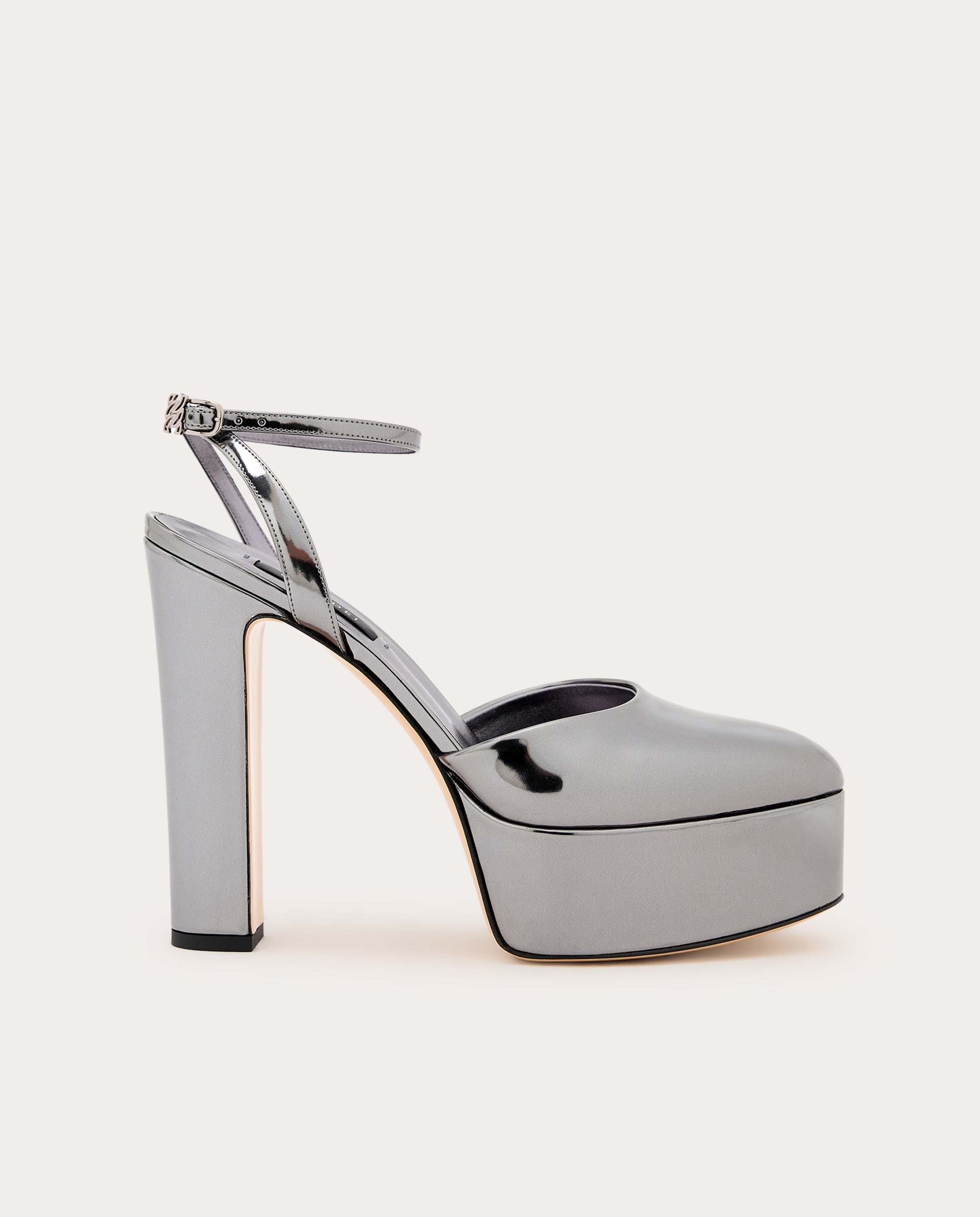 Sandalias con plataforma Patty de piel - Plata Plata-1