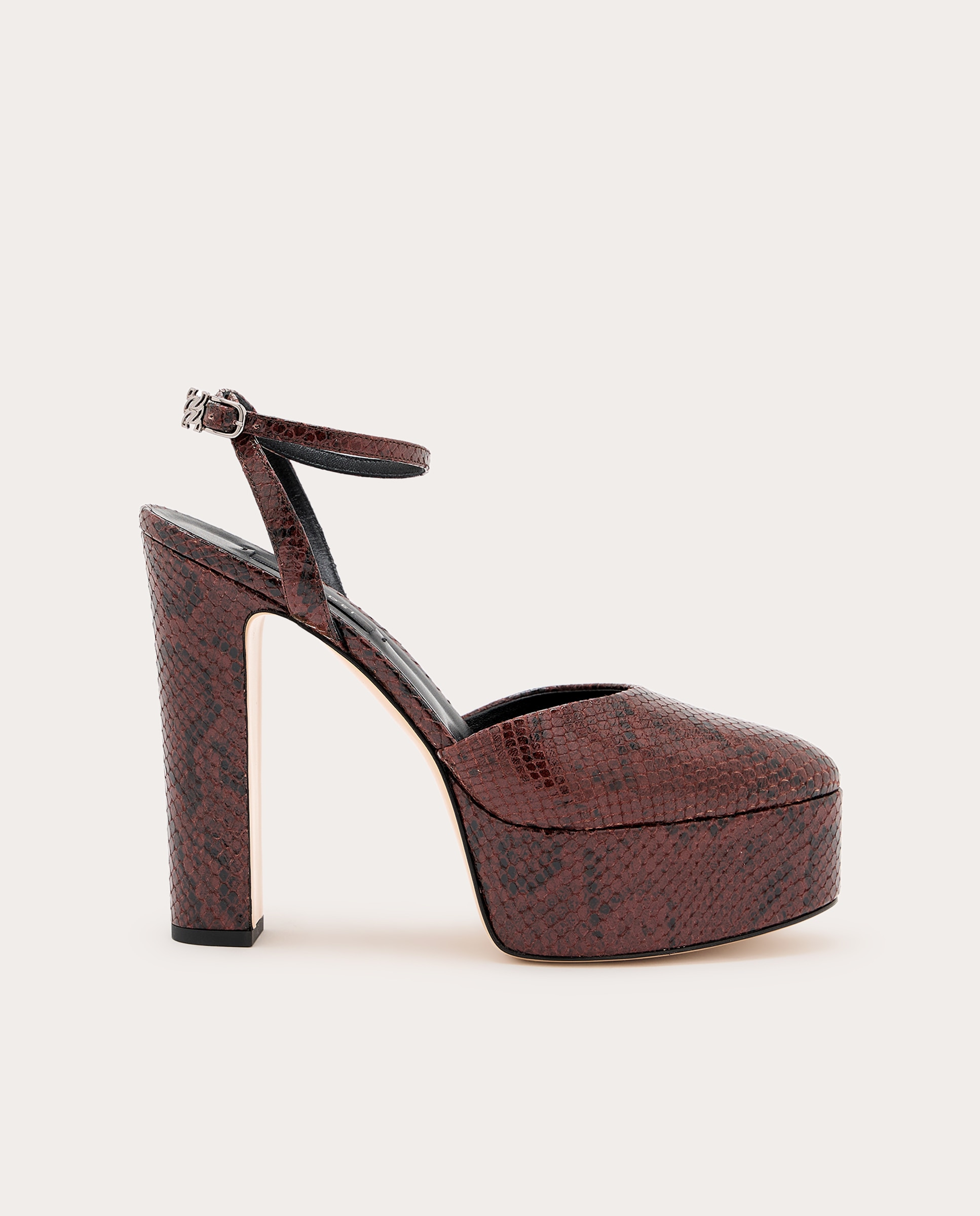Sandalias con plataforma Patty de piel - Marrón Marrón-1