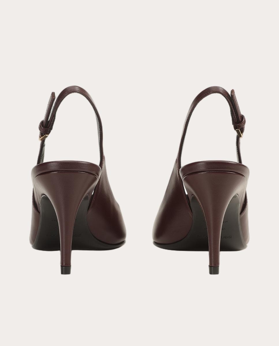 Slingbacks con hebilla de piel - Burdeos Burdeos-5