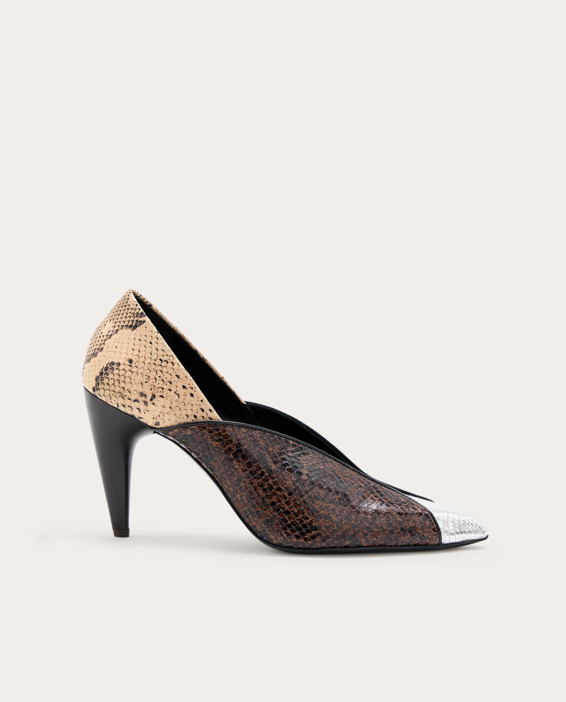 Imagen 0 de Zapato de tacón Luza efecto serpiente Negro