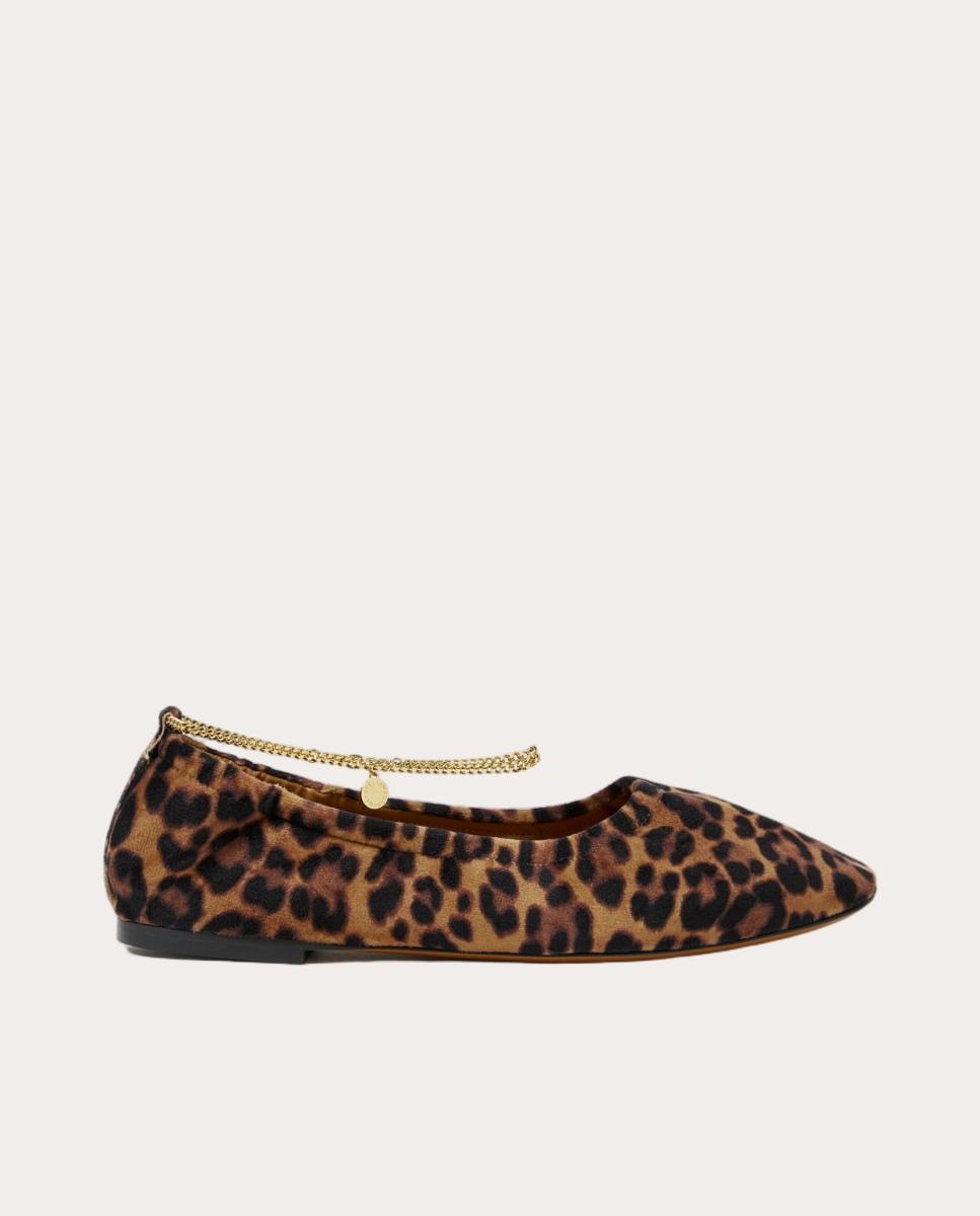 Imagen 0 de Bailarinas animal print con cadena Multicolor