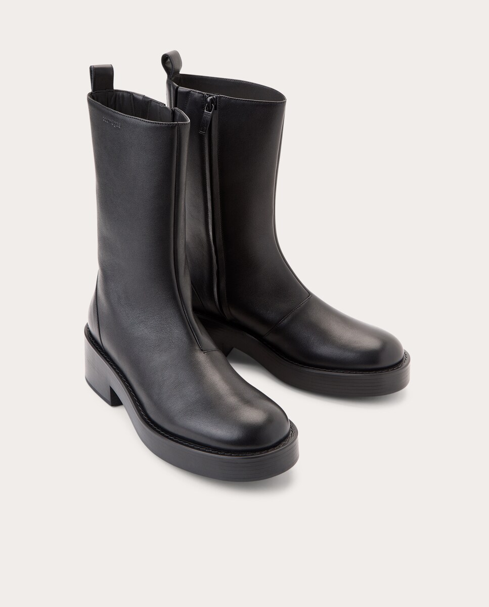 Botines de piel Negro-2