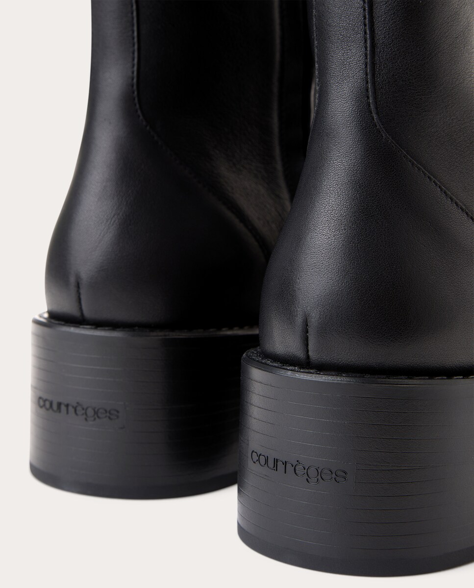 Botines de piel Negro-4