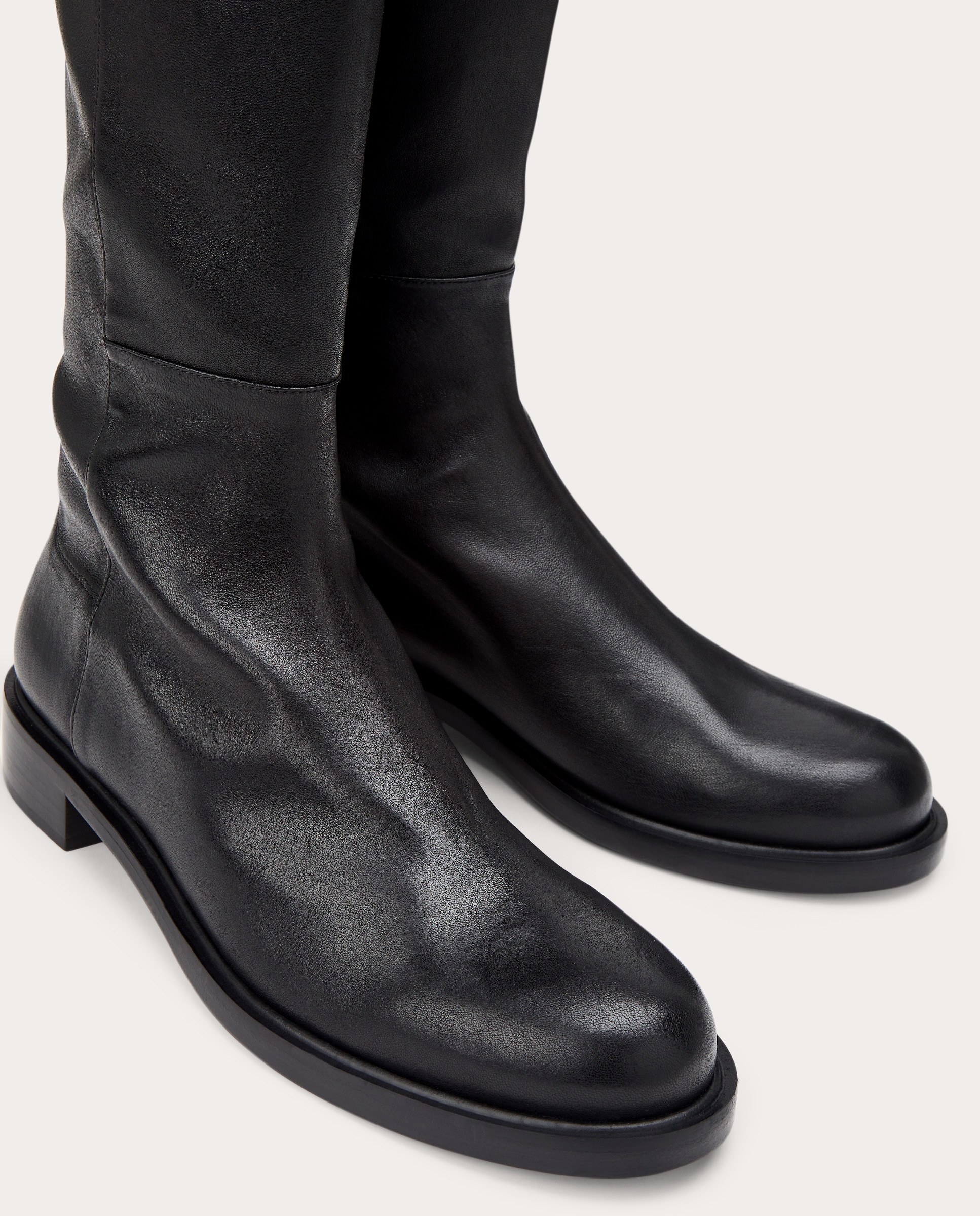 Botas Gisele de piel - Negro Negro-4