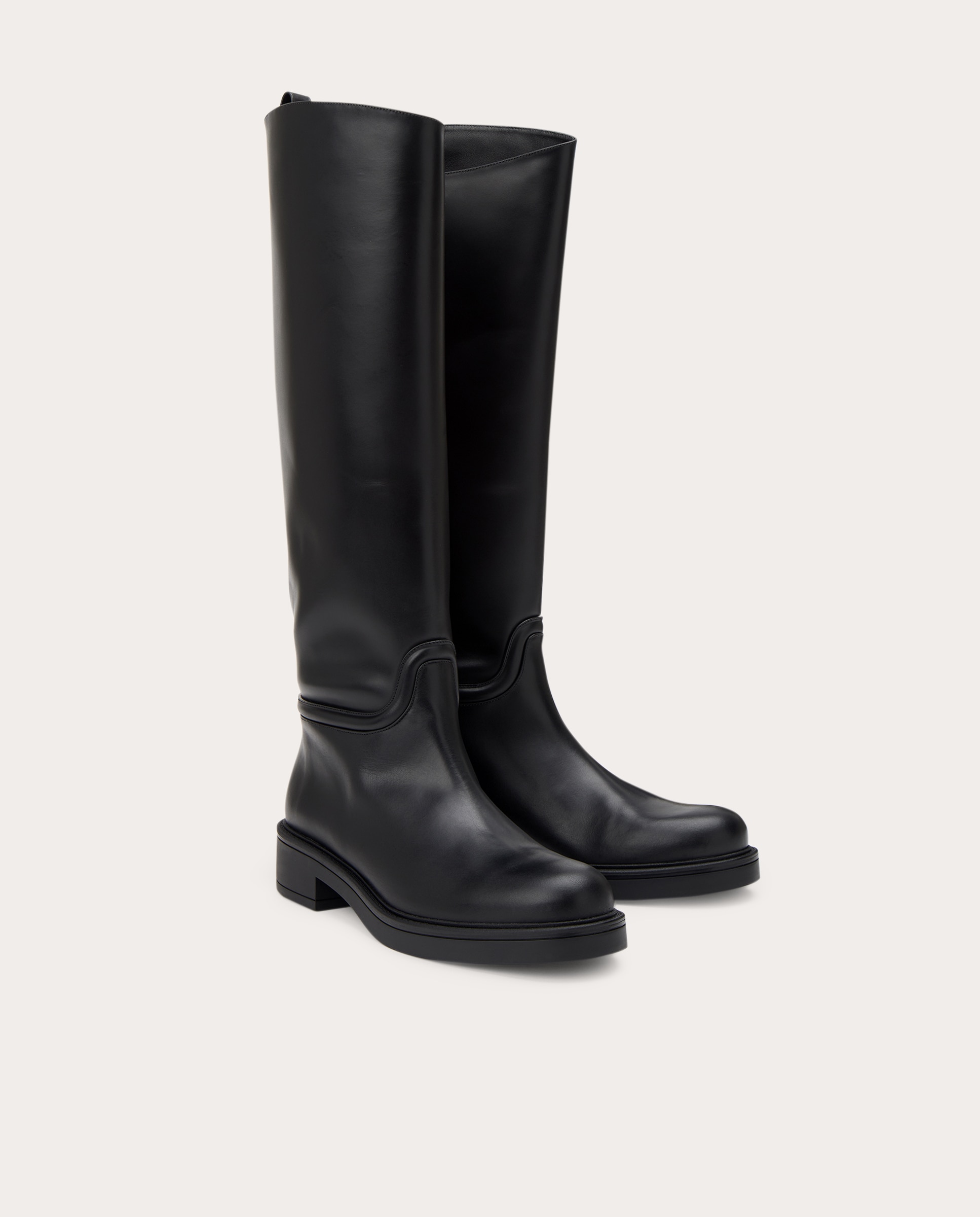 Botas Celia de piel - Negro Negro-2