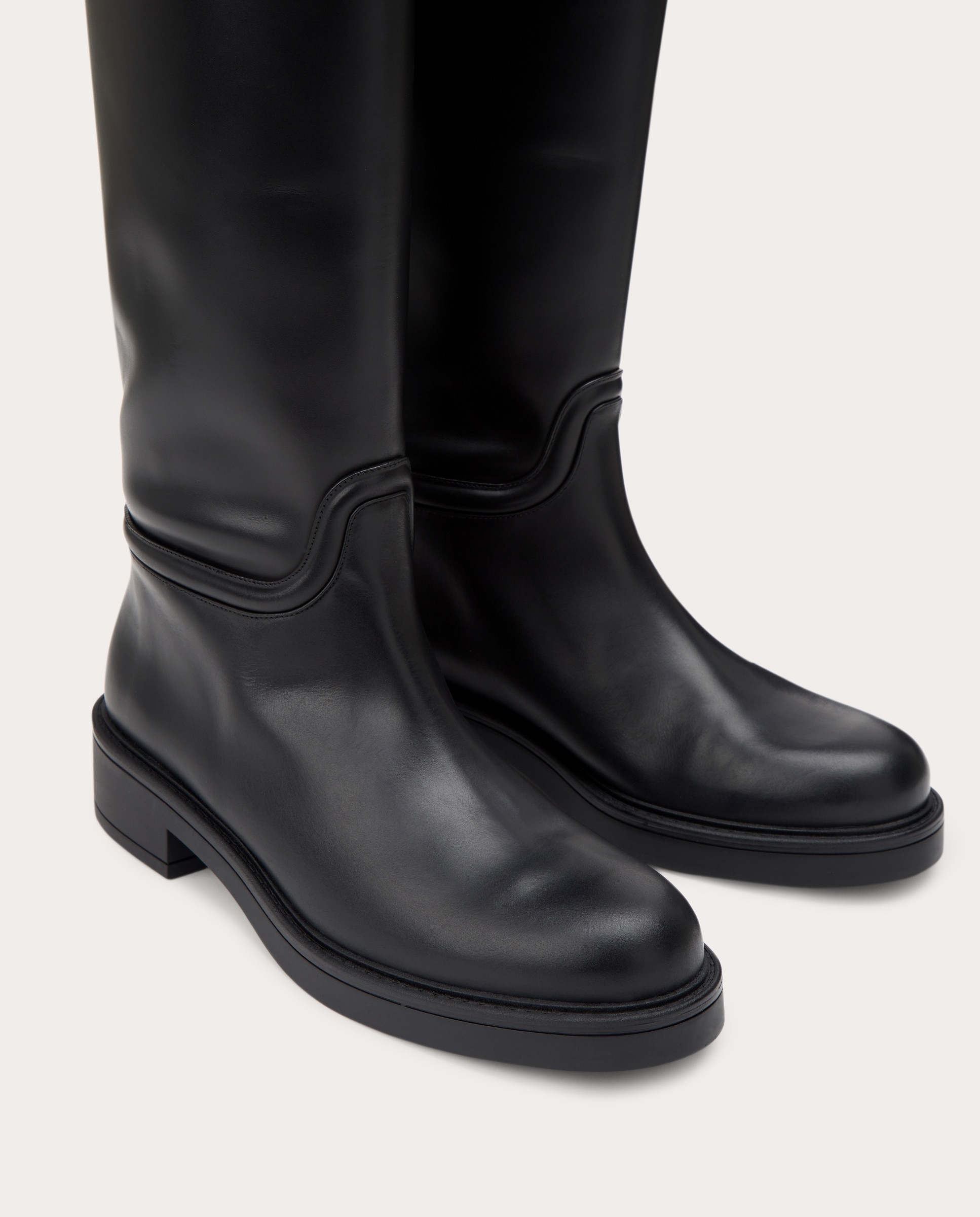 Botas Celia de piel - Negro Negro-4