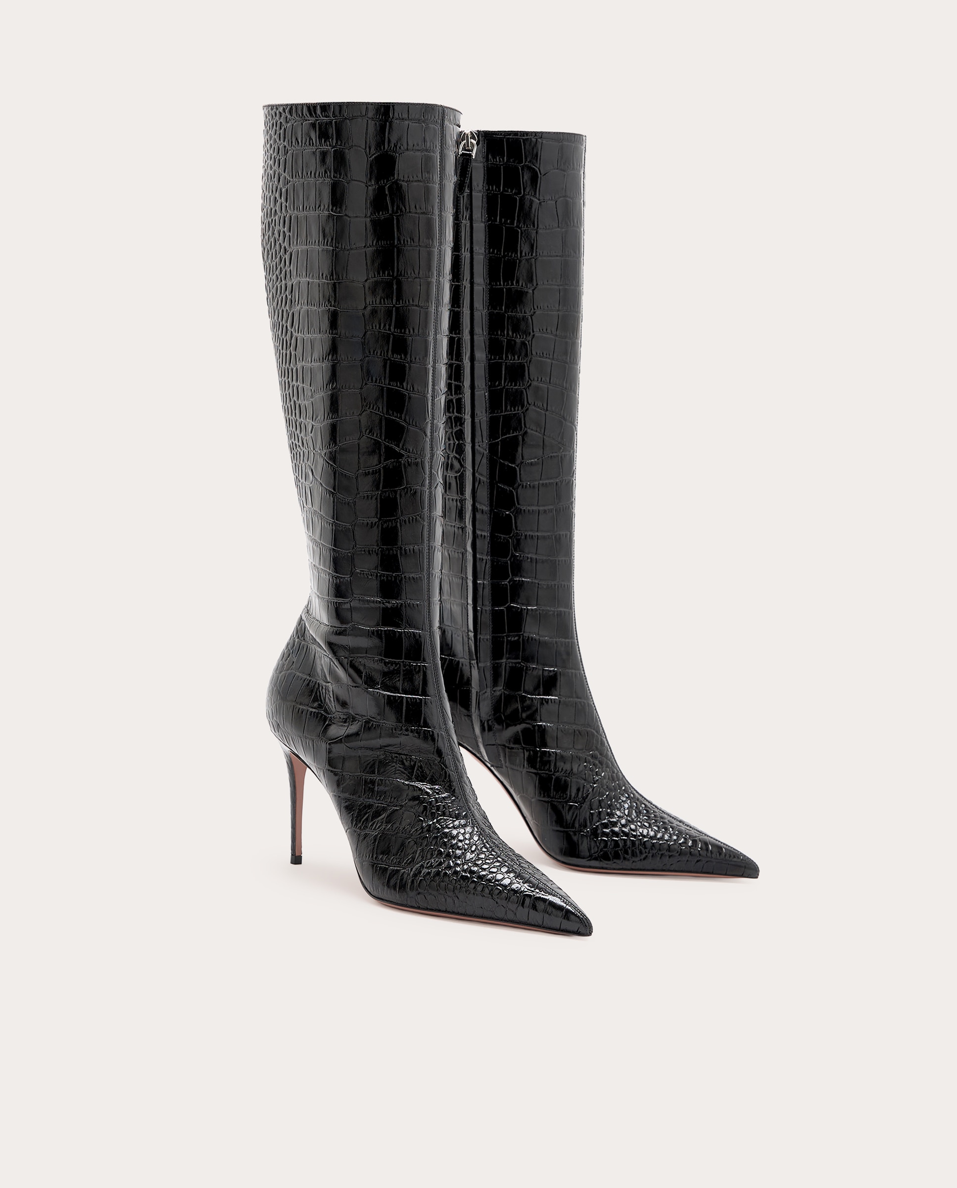 Botas de tacón Vera de charol - Negro Negro-2