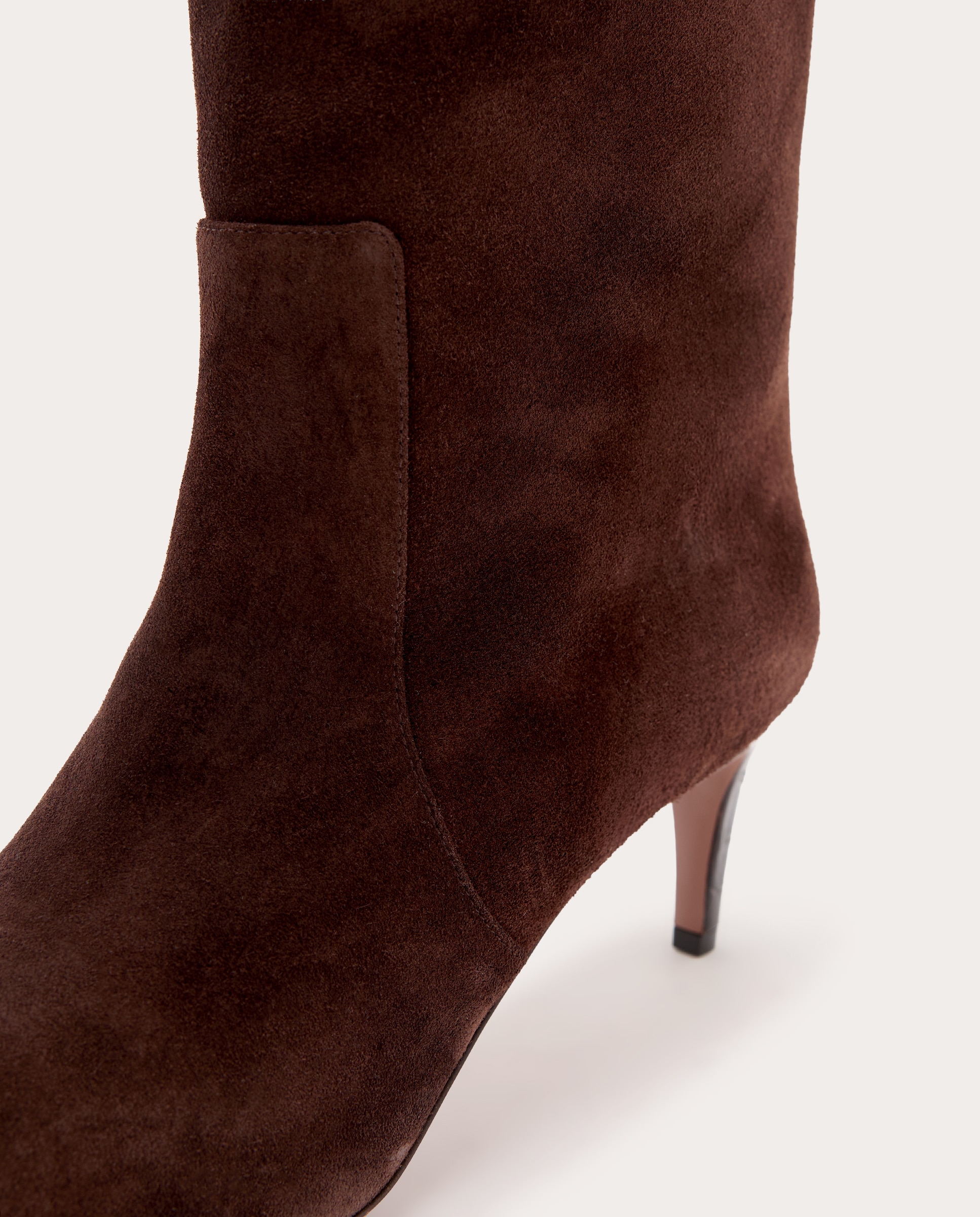 Botas stilettos de ante - Marrón Marrón-4
