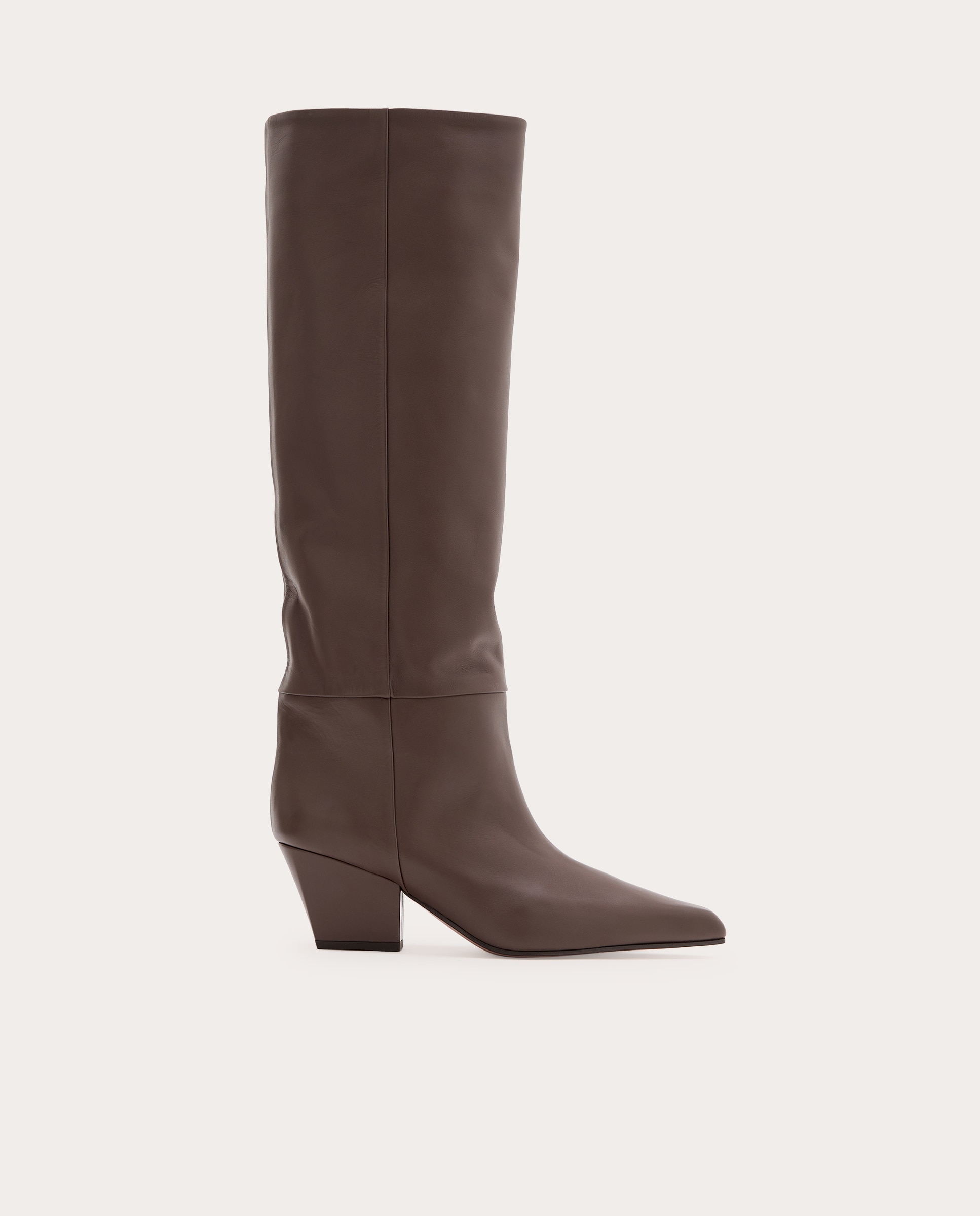 Imagen 0 de Botas de tacón Jane de piel Marrón