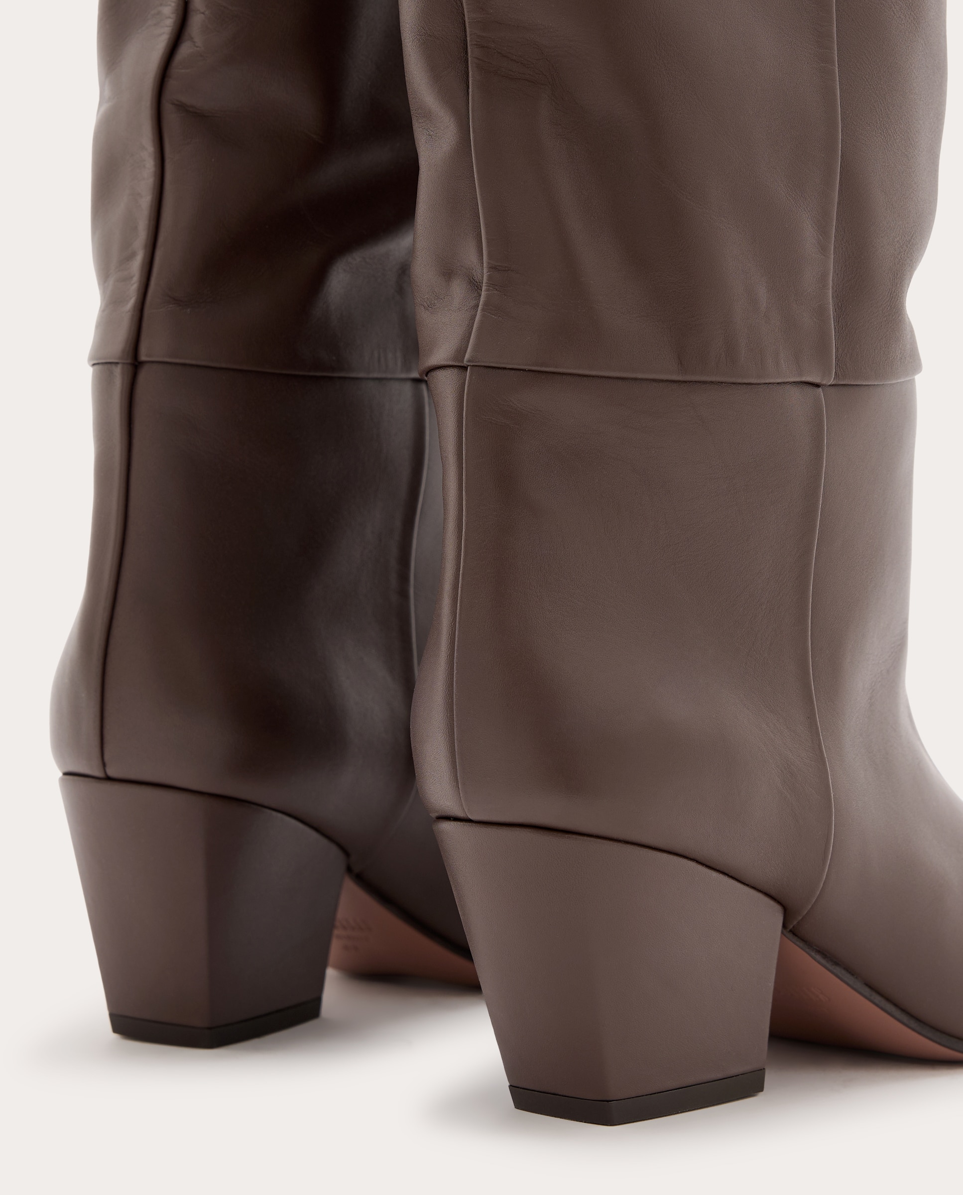 Botas de tacón Jane de piel - Marrón Marrón-3