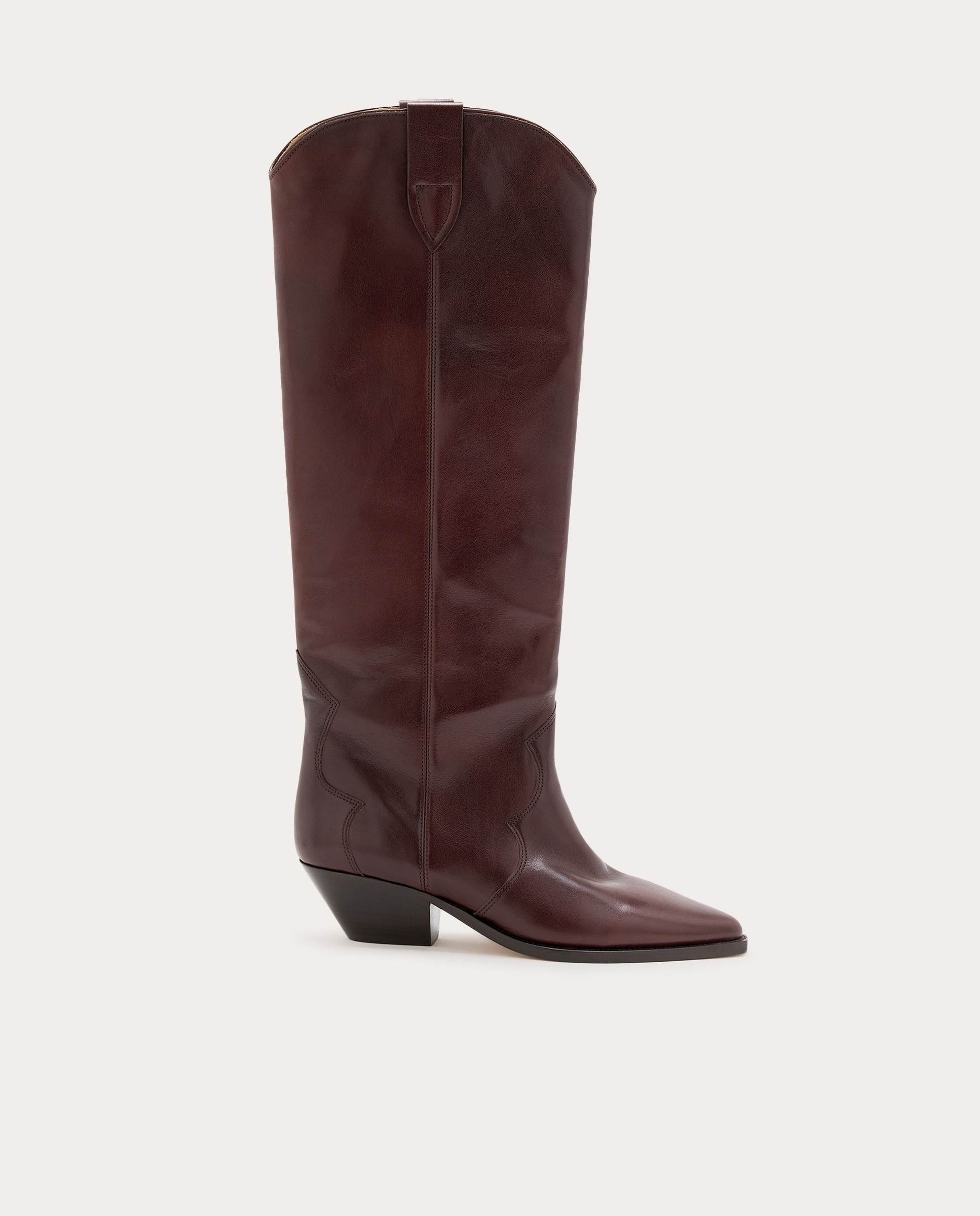 Imagen 0 de Bota cowboy Denvee de piel Burdeos