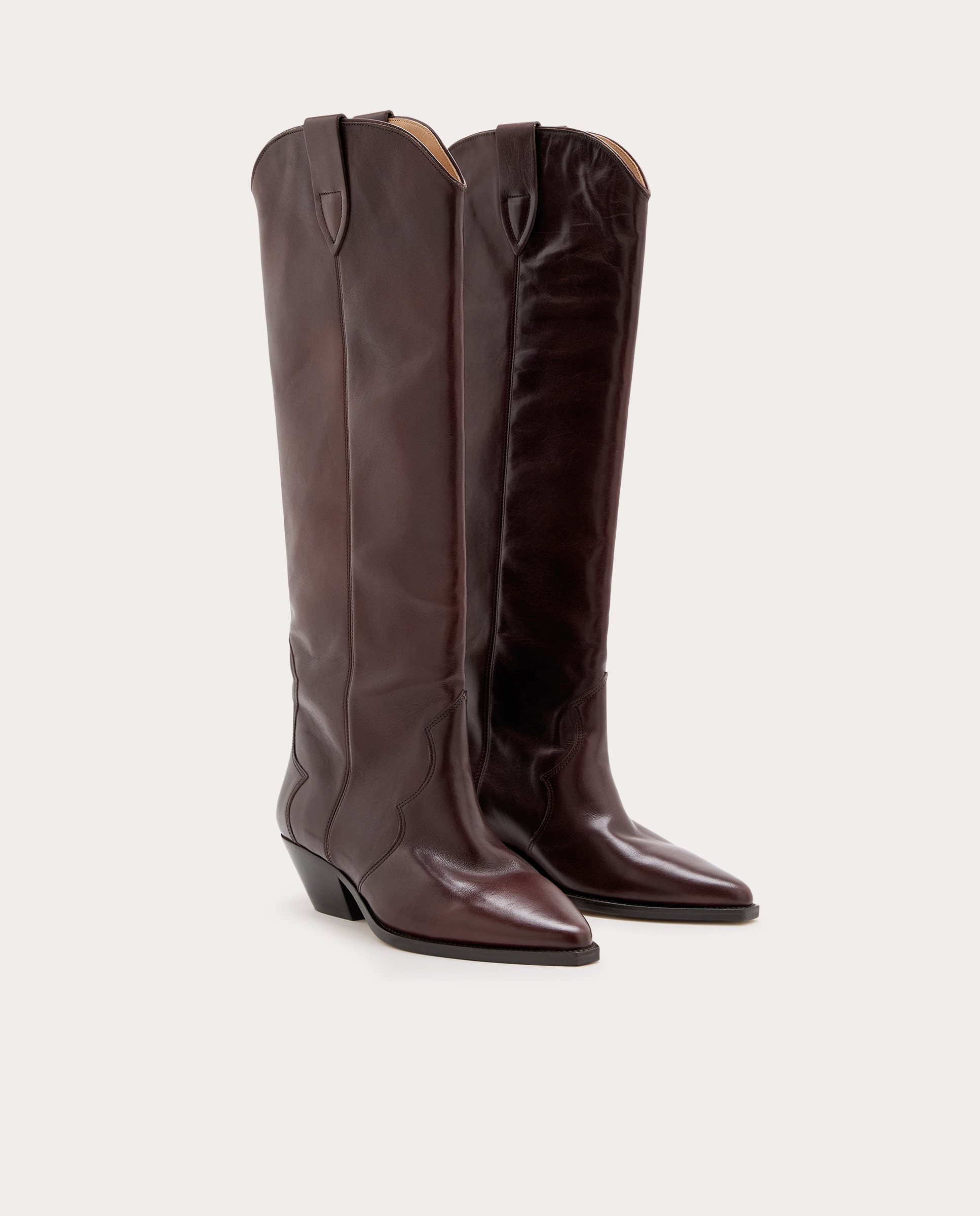 Bota cowboy Denvee de piel - Burdeos Burdeos-2
