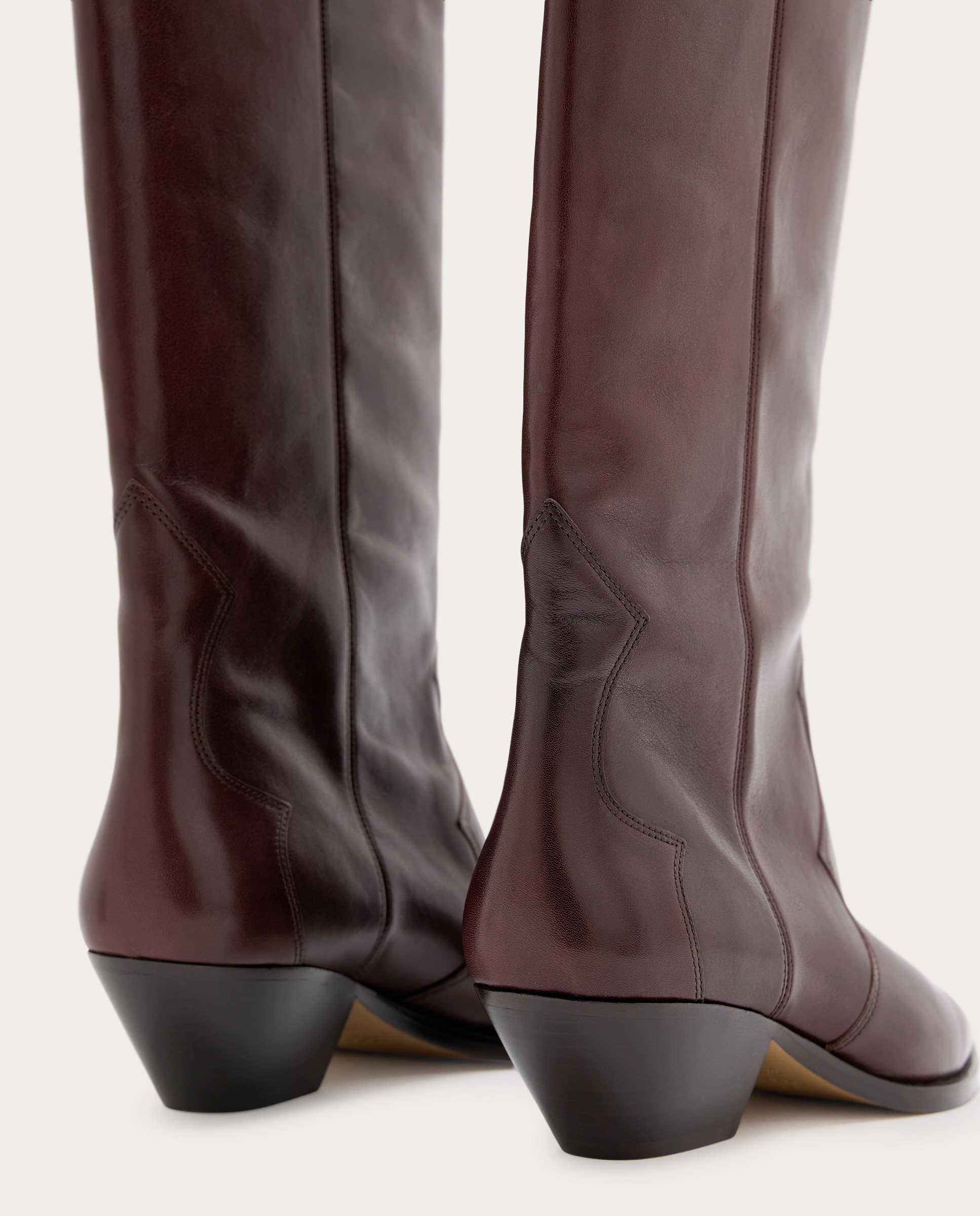 Bota cowboy Denvee de piel - Burdeos Burdeos-3
