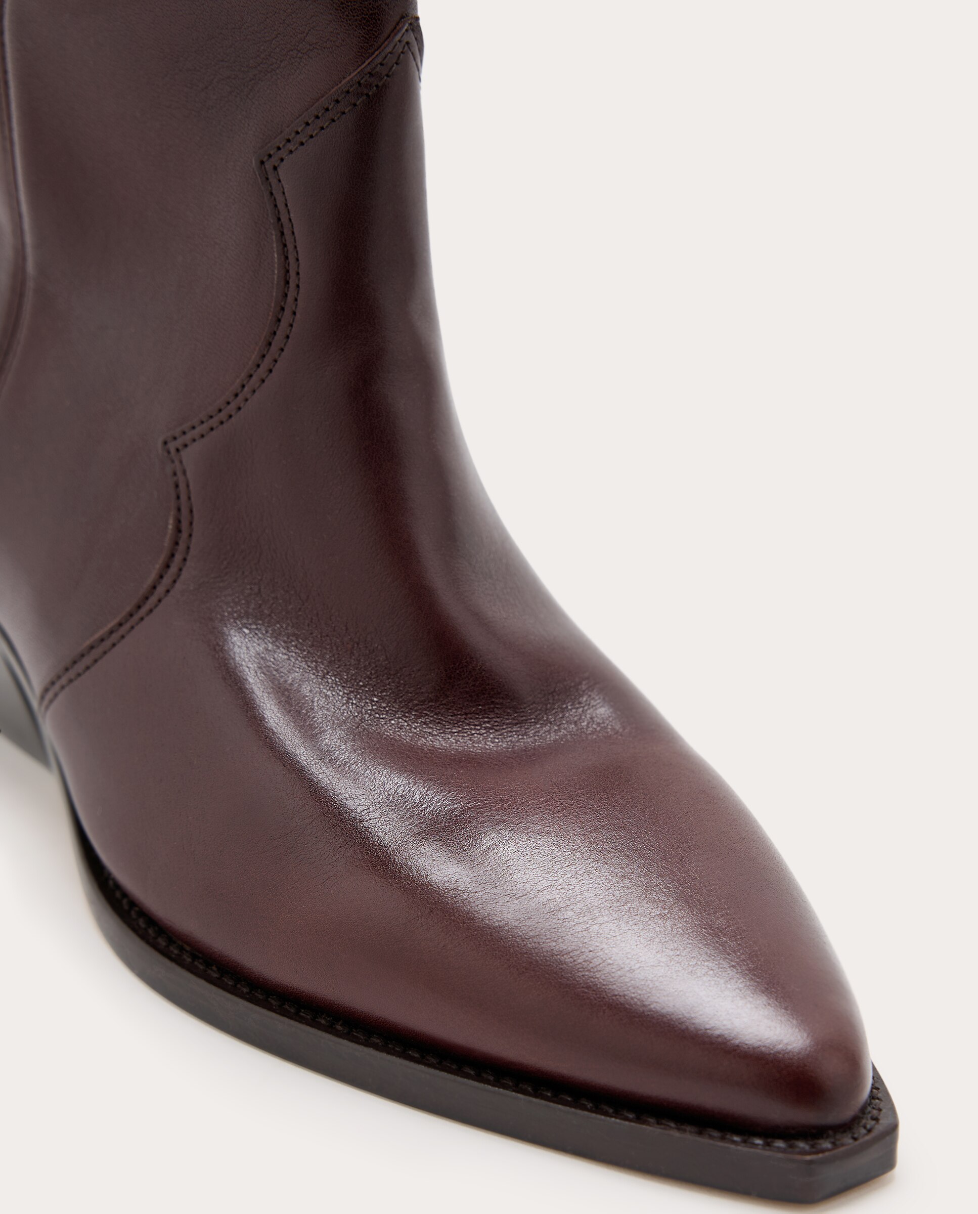 Bota cowboy Denvee de piel - Burdeos Burdeos-5