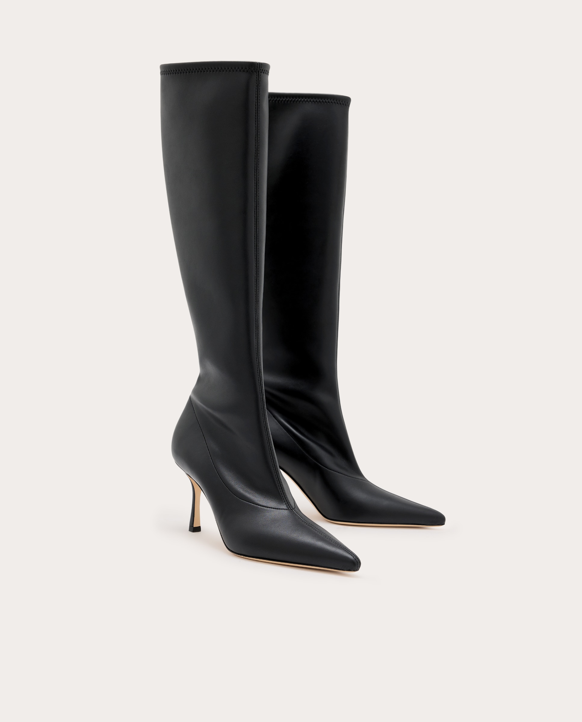Botas altas Nina de piel - Negro Negro-2