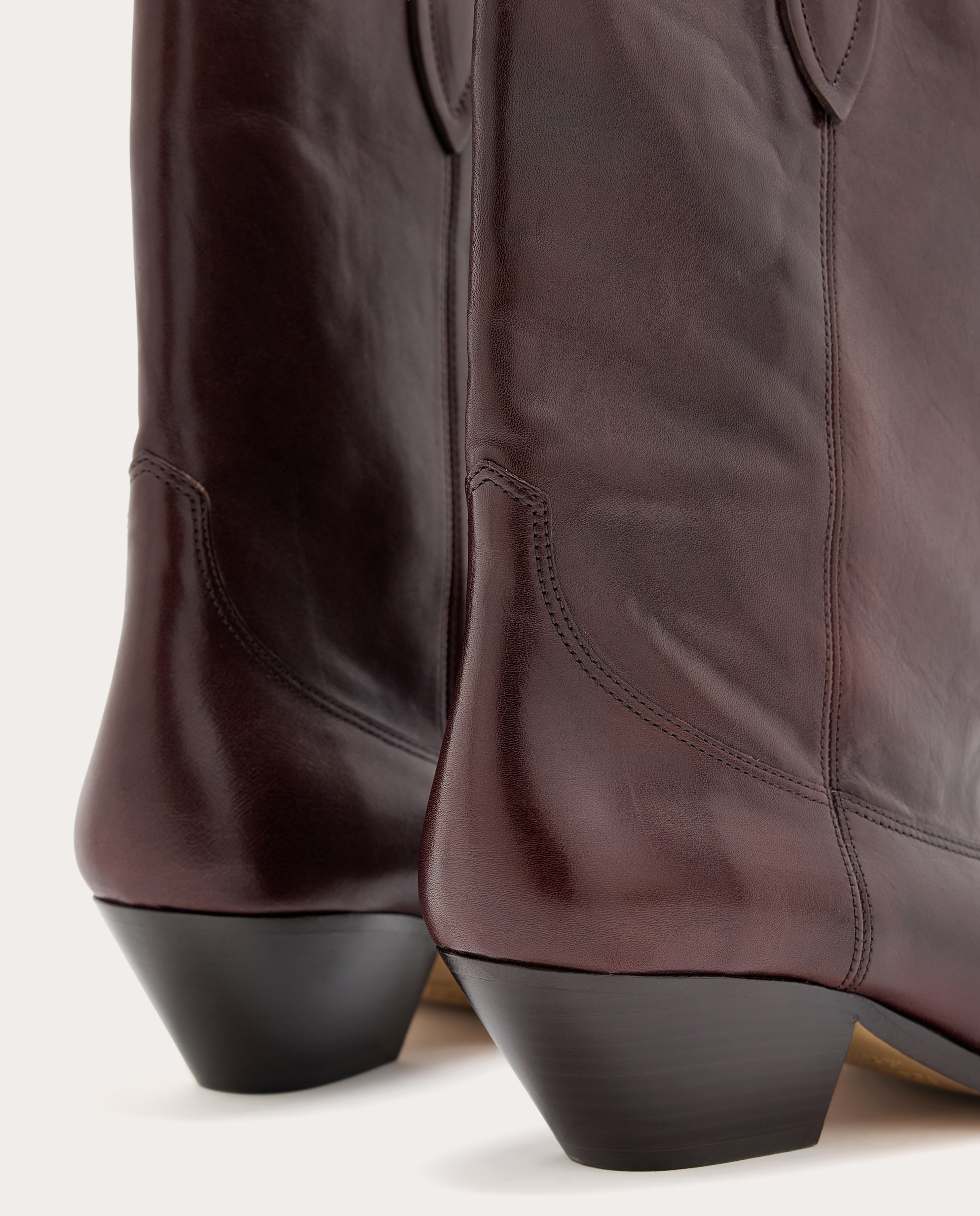 Botins de Salto Duerto em Pele Bordeaux-3