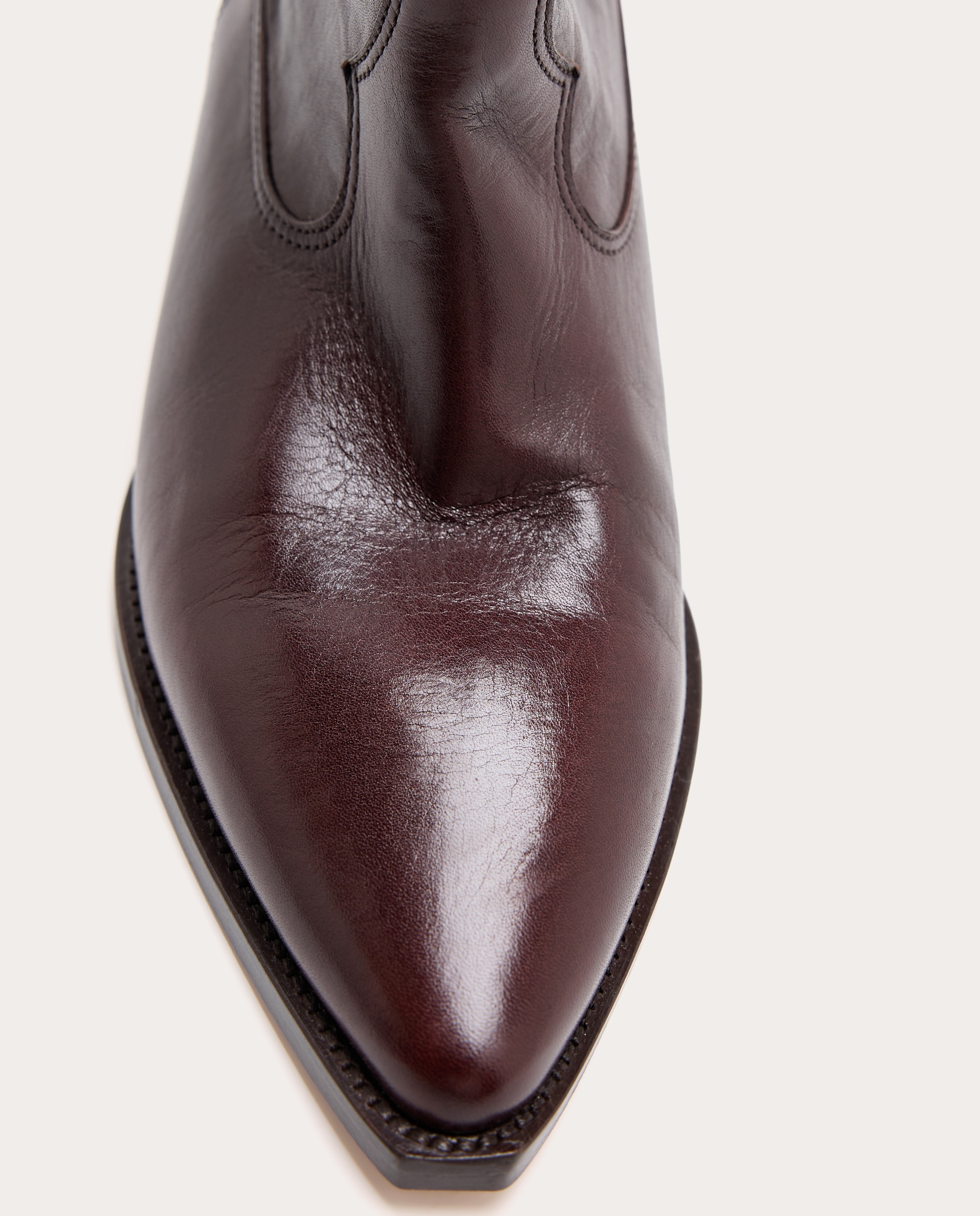 Botins de Salto Duerto em Pele Bordeaux-4