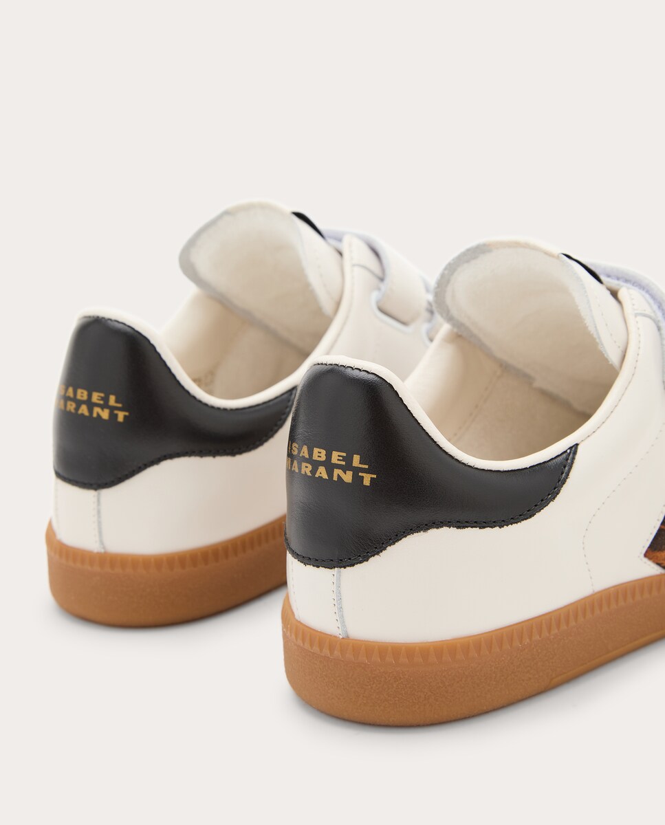 Zapatillas Beth de piel Beige-3