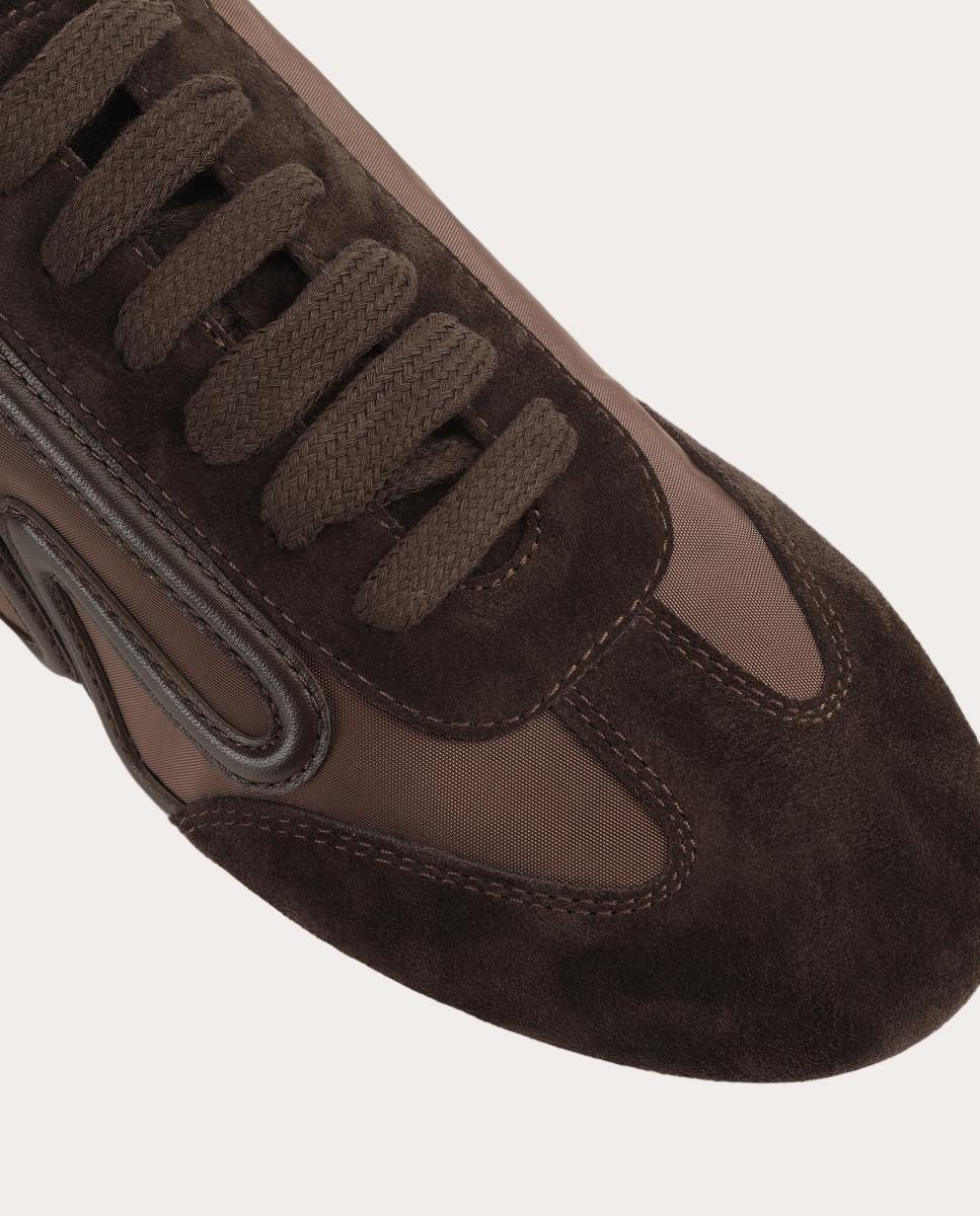 Sneakers casual de ante - Marrón Marrón-3