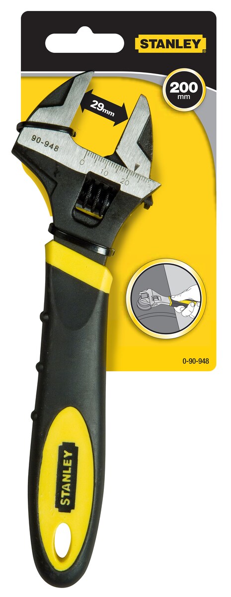 Llave ajustable /inglesa bimaterial Negro / Amarillo-2