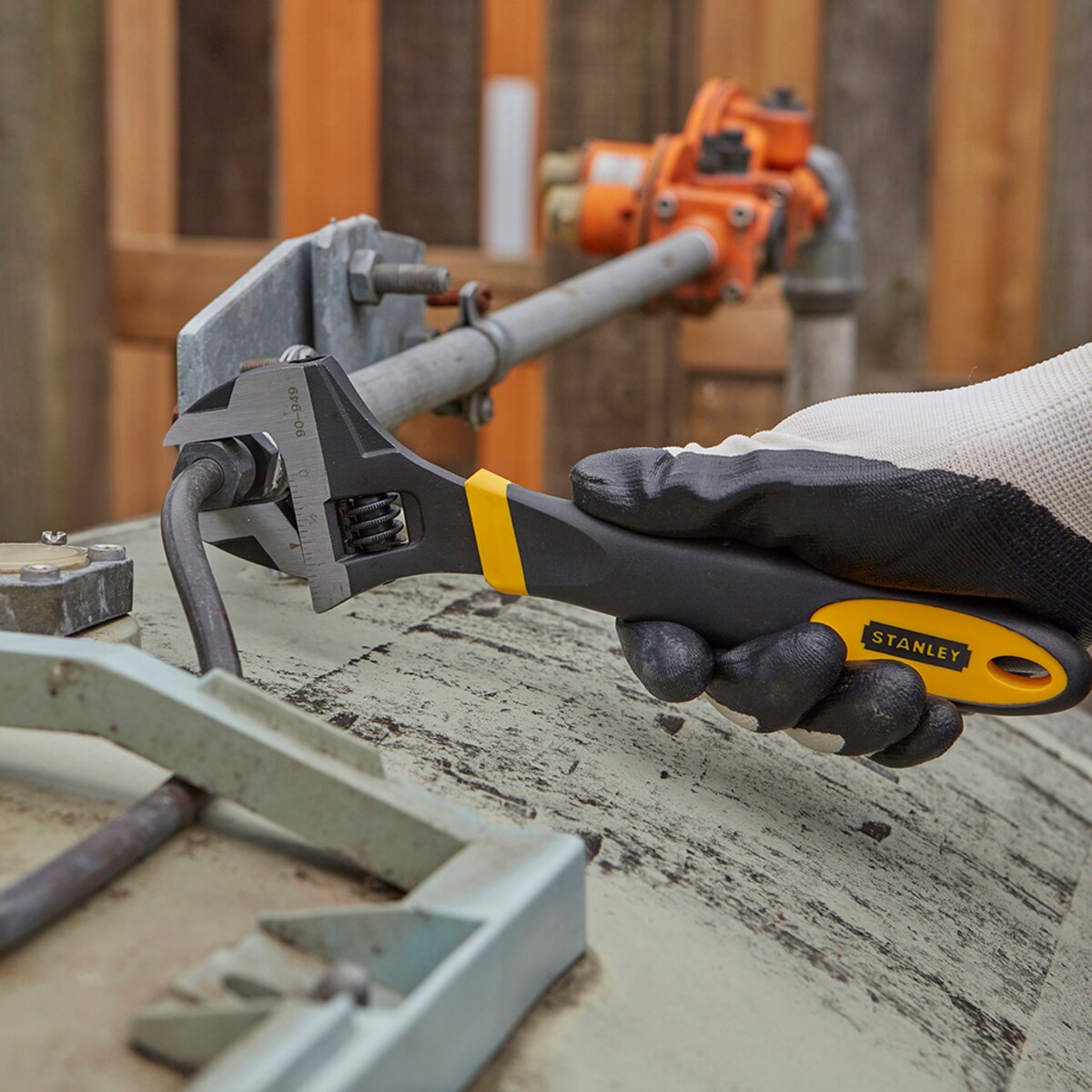 Llave ajustable /inglesa bimaterial Negro / Amarillo-6