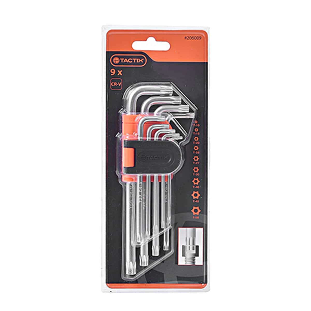 Conjunto de 9 Chaves Torx Aço-2