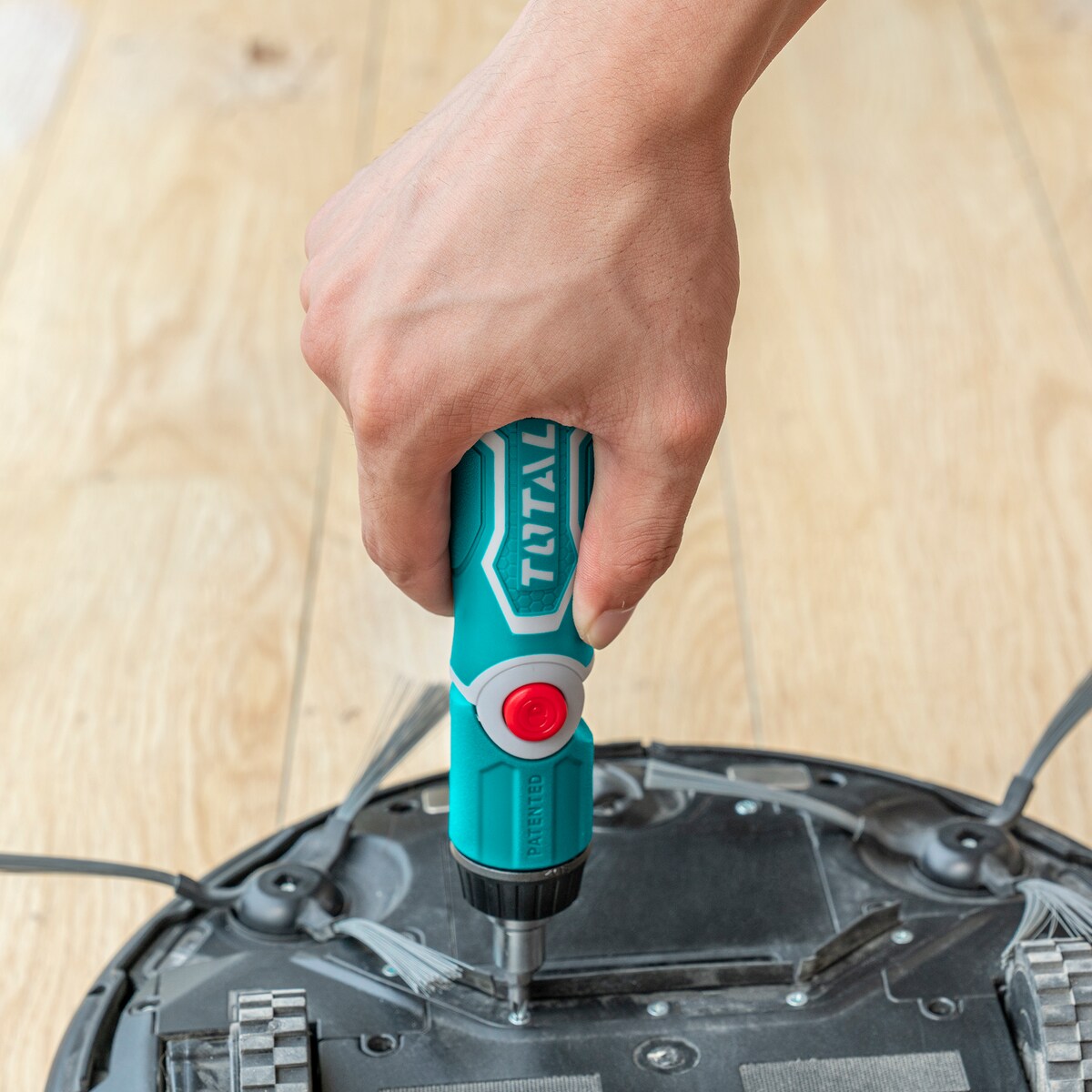 Chave de Fendas de Roquete Articulável + 12 Pontas Turquesa-6