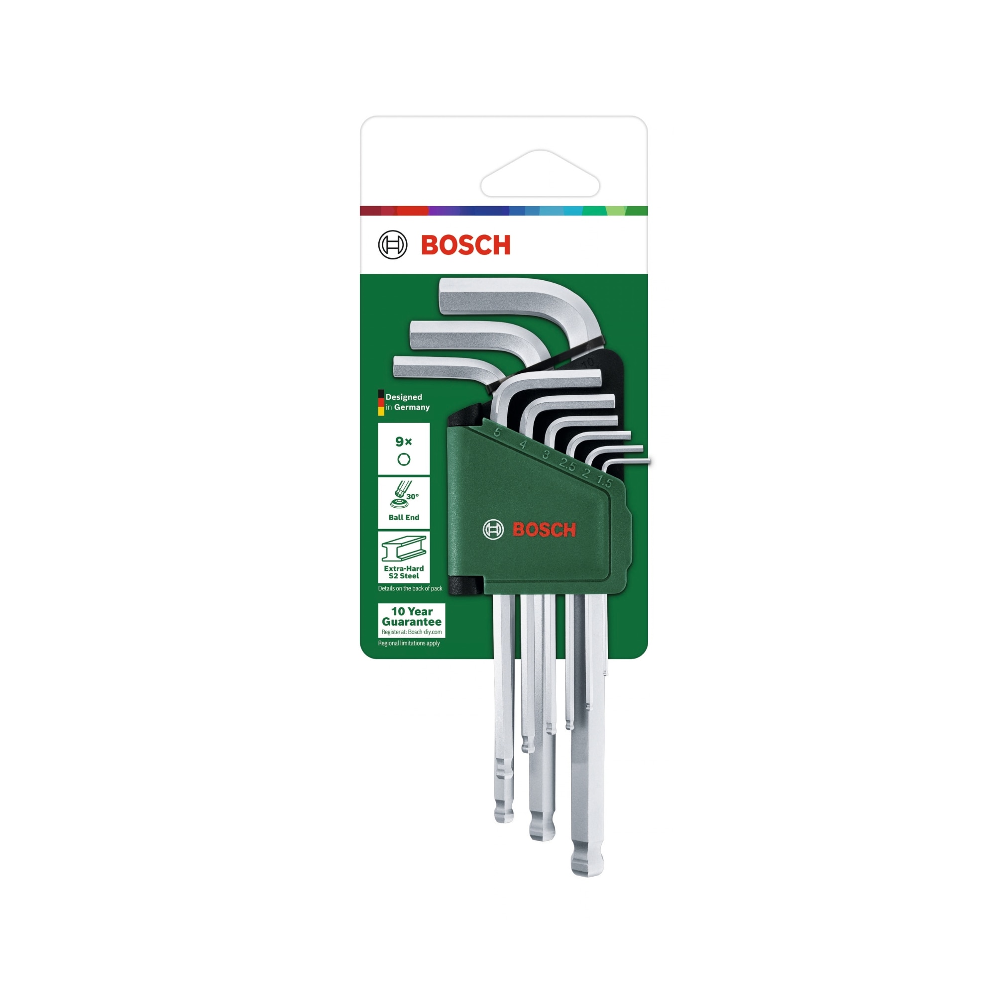 Llaves Hexagonales Set 9 Uds Verde / Negro-2