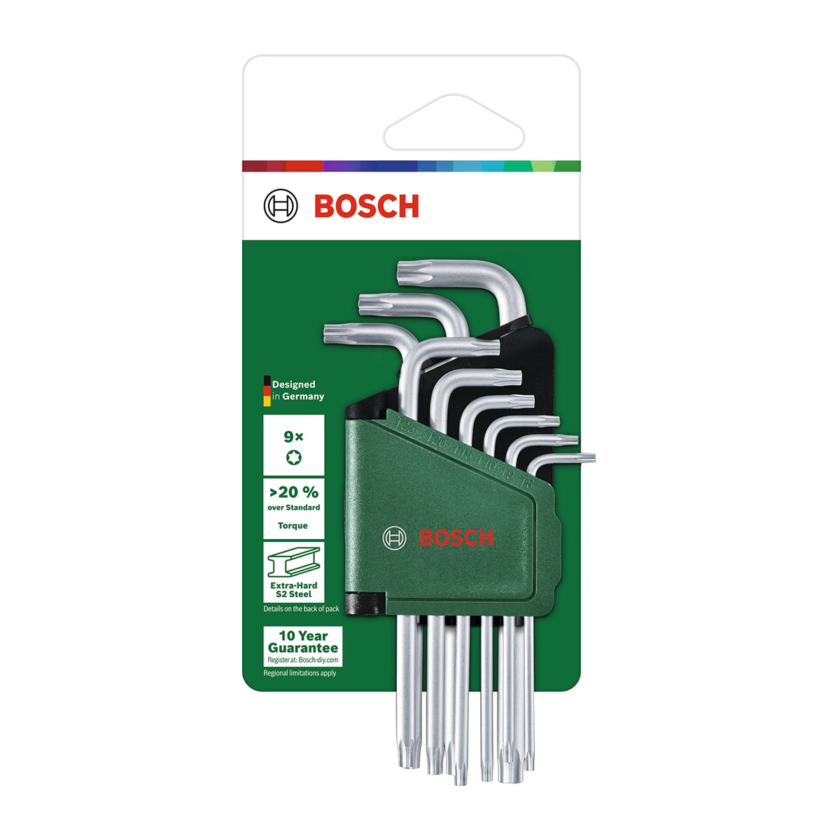 Set Llaves Torx 9 Uds Verde / Negro-8