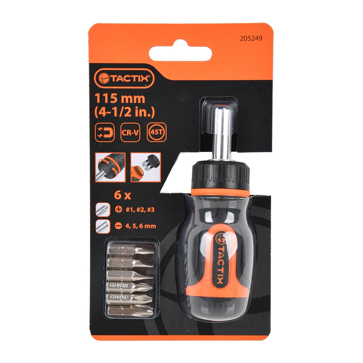 TACTIX – Destornillador Carraca Mini.