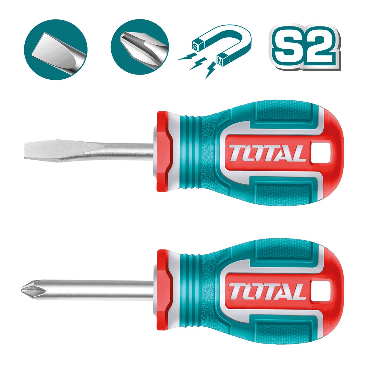 Conjunto de 2 Chaves de Fendas Mini Turquesa-2