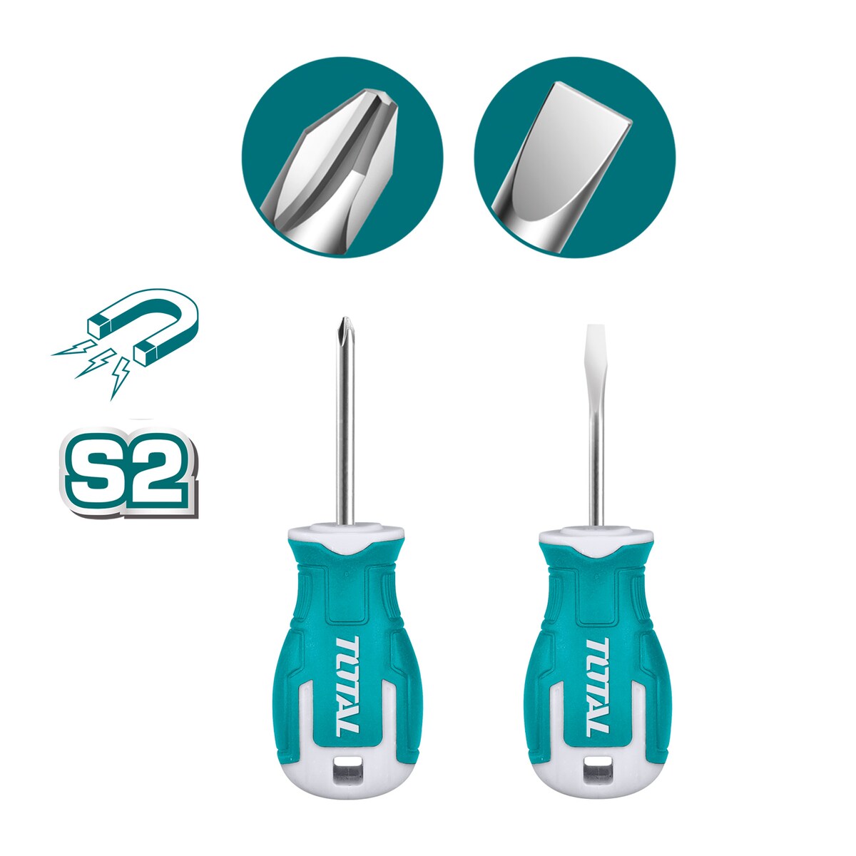 Conjunto de 2 Chaves de Fendas Mini Turquesa-3