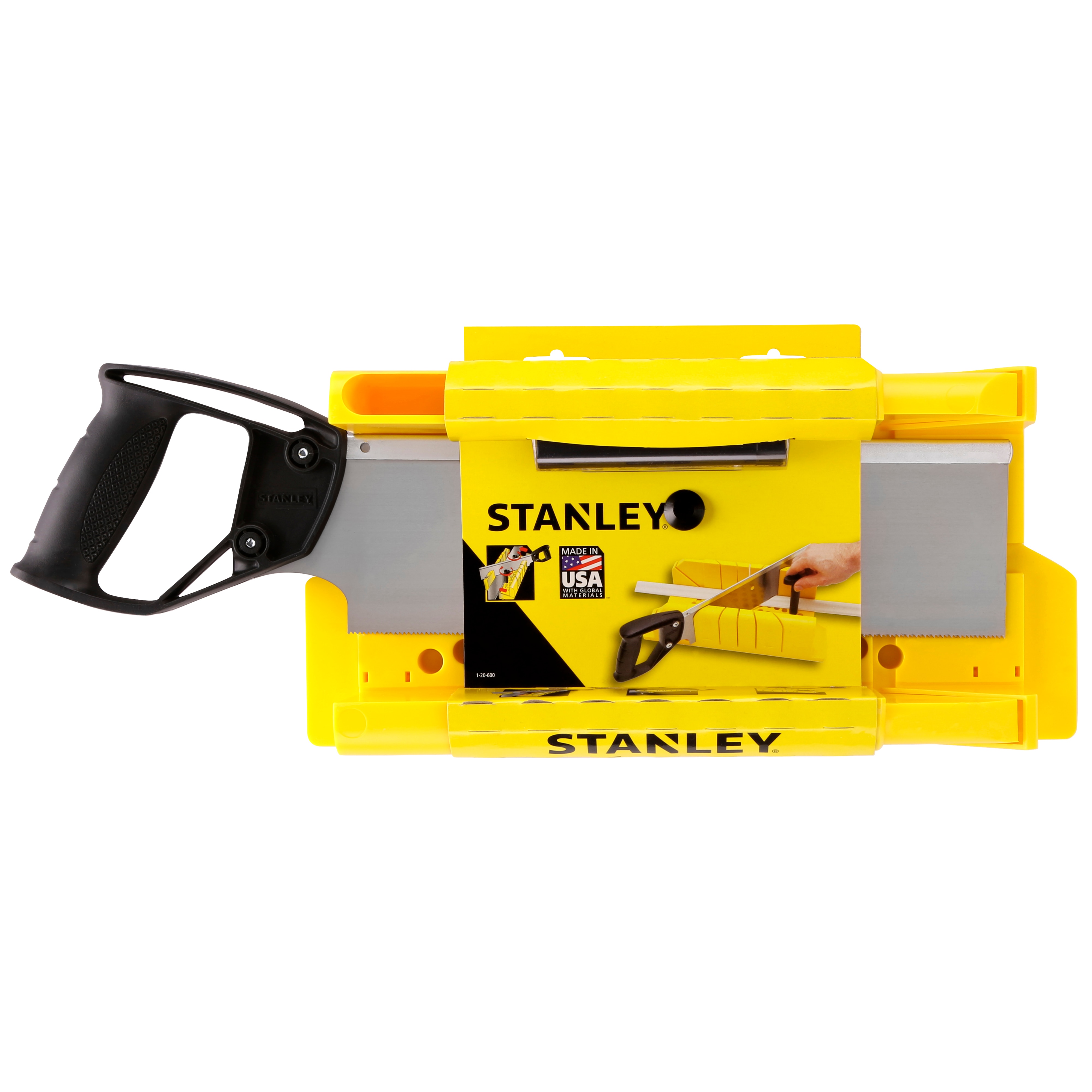 Caja de ingletar con serrucho Amarillo-2