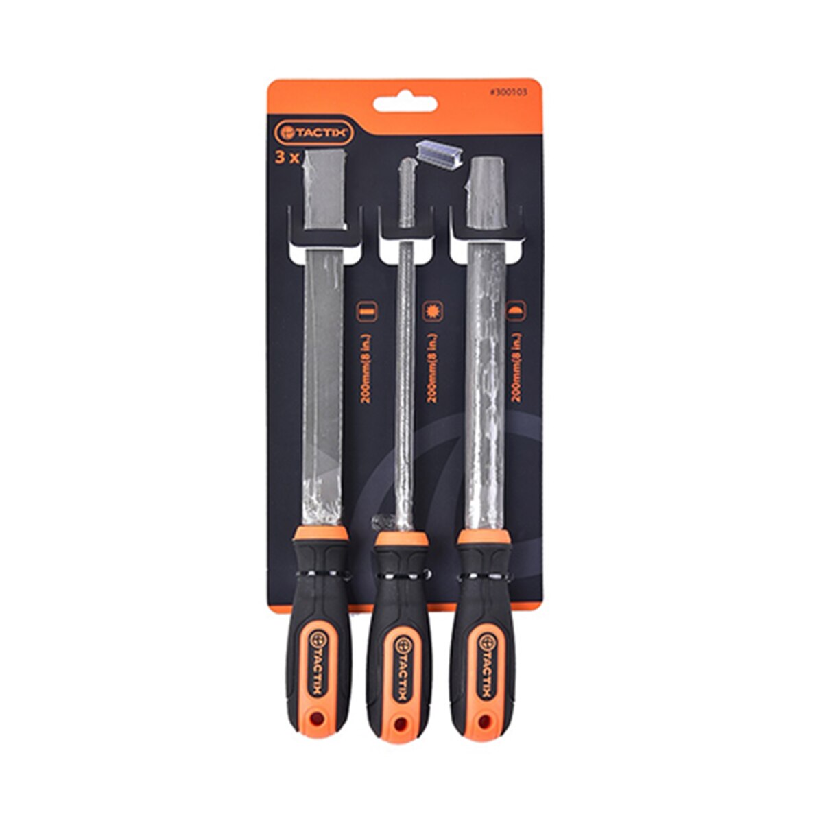 Juego 3 Limas para Metal Naranja / Negro-2