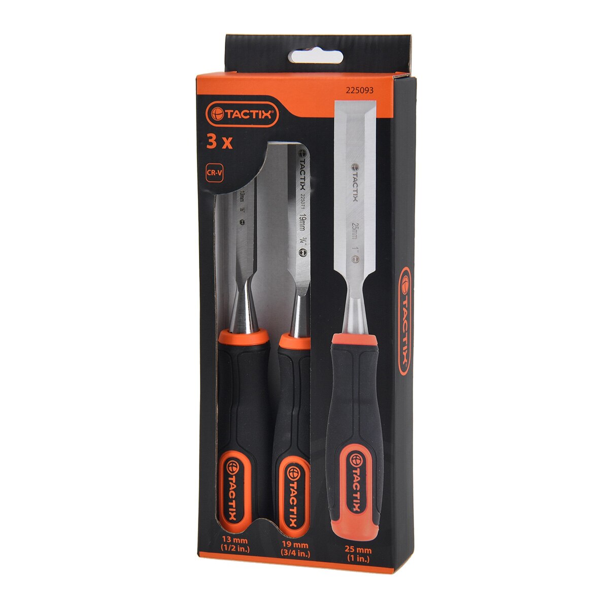 TACTIX – Juego 3 Cinceles para Madera.